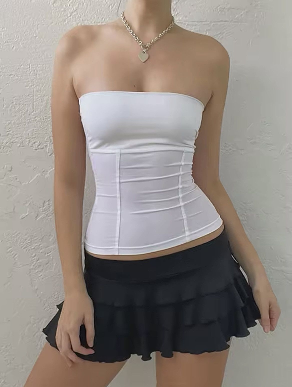 Japanese Brand White tube top Size M / US 6-8 / IT 42-44 - 1 Thumbnail