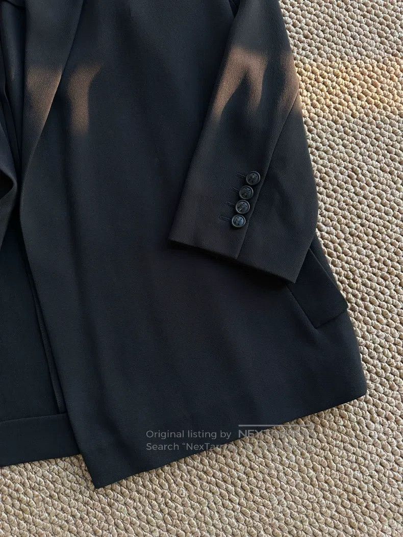 Hermes Hermes Raw wool casual regular shoulder blazer, black Size XS / US 0-2 / IT 36-38 - 5 Thumbnail