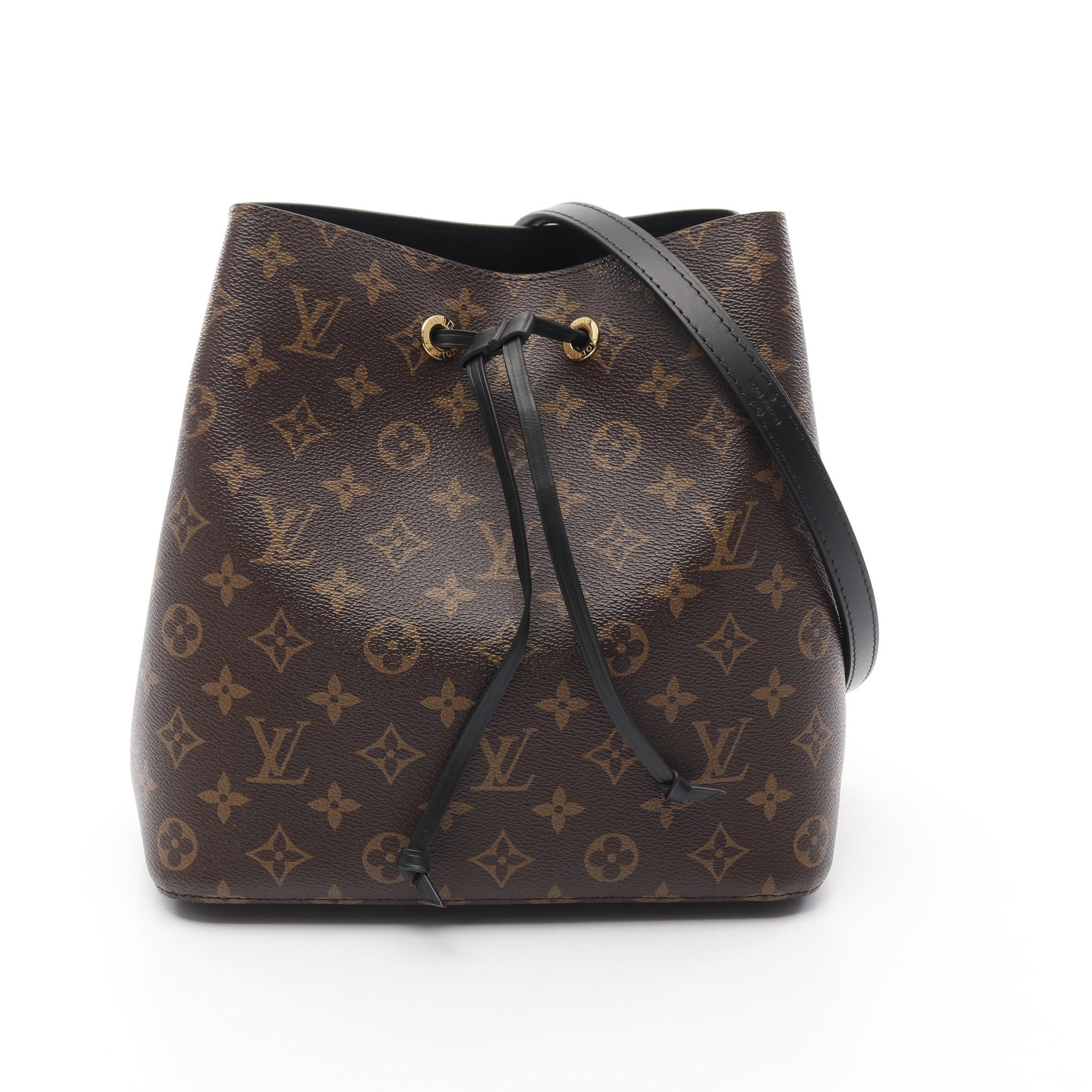 Louis Vuitton Louis Vuitton Neo Noe Monogram Noir Shoulder Bag Leather Brown Black Size ONE SIZE - 1 Thumbnail