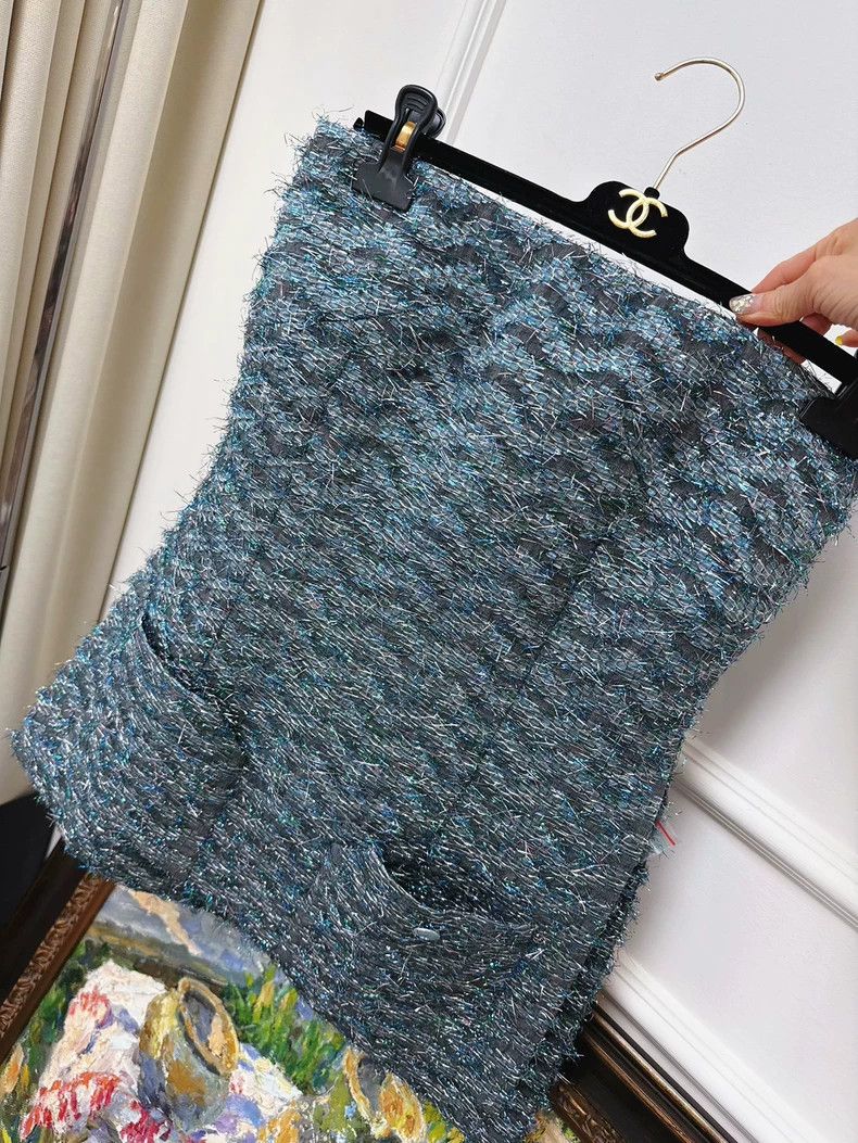 Chanel Chanel Mixed blue ribbon ripple tassel chest skirt Size XS / US 0-2 / IT 36-38 - 9 Thumbnail
