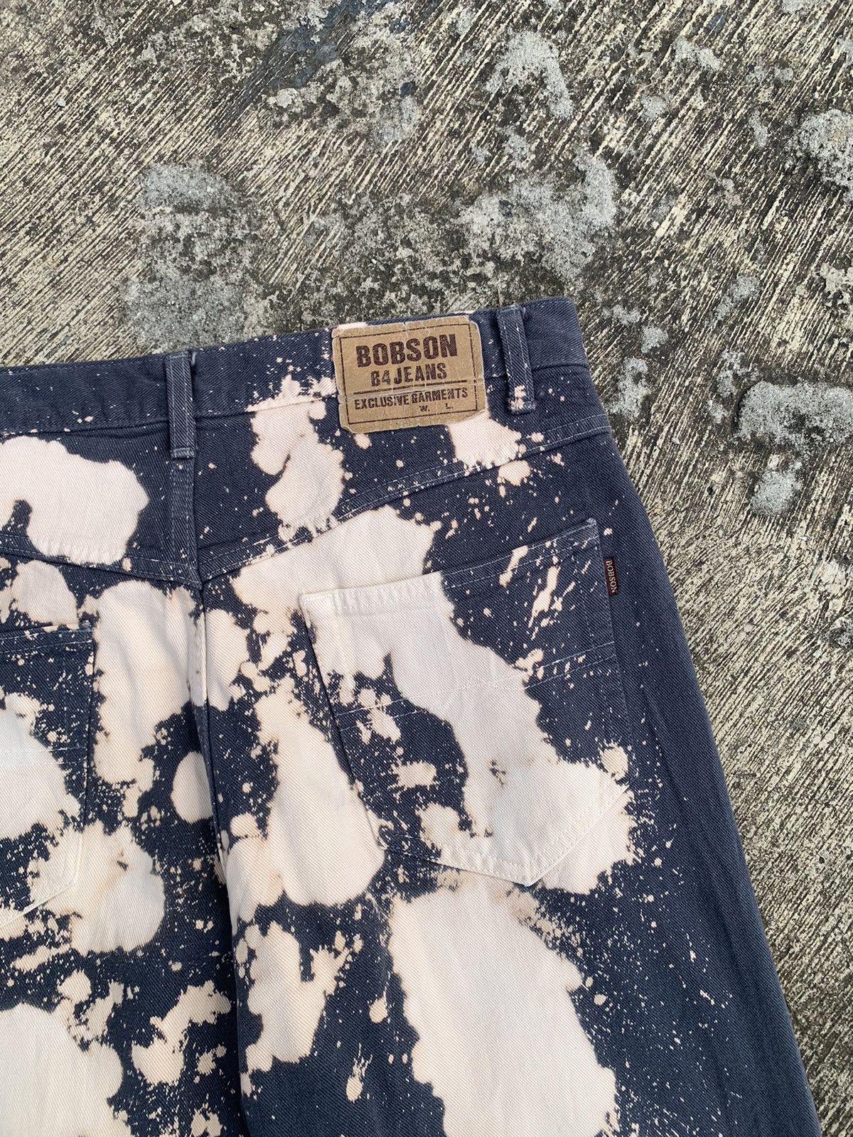 Le Grande Bleu (L.G.B.) Rare 🔥 Bobson tie dye jeans Size US 33 - 17 Thumbnail