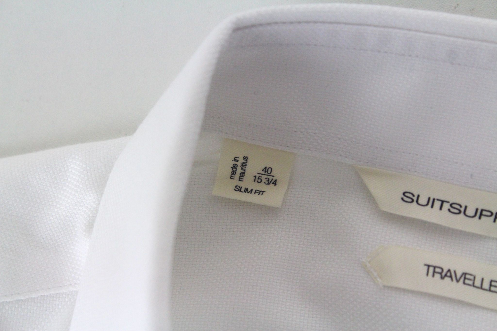 Suitsupply TRAVELLER 40/15 3/4 Slim White Cotton 72365 Size 40R - 5 Thumbnail