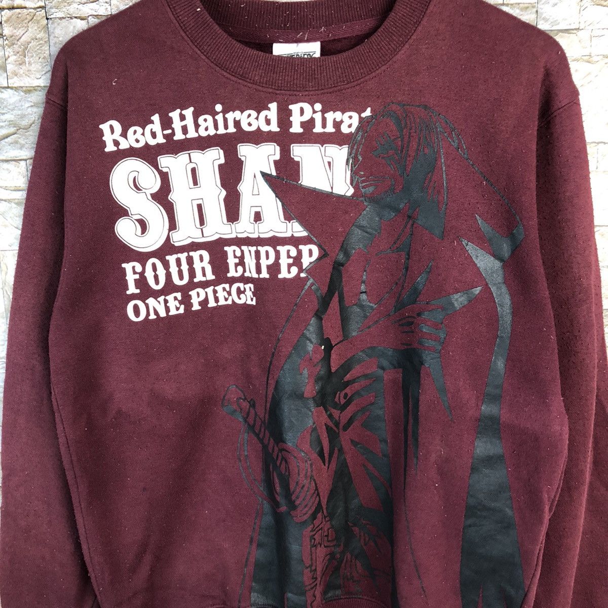 Anime Shank One Piece anima japan Maroon Sweatshirt #A705 Size US M / EU 48-50 / 2 - 5 Thumbnail