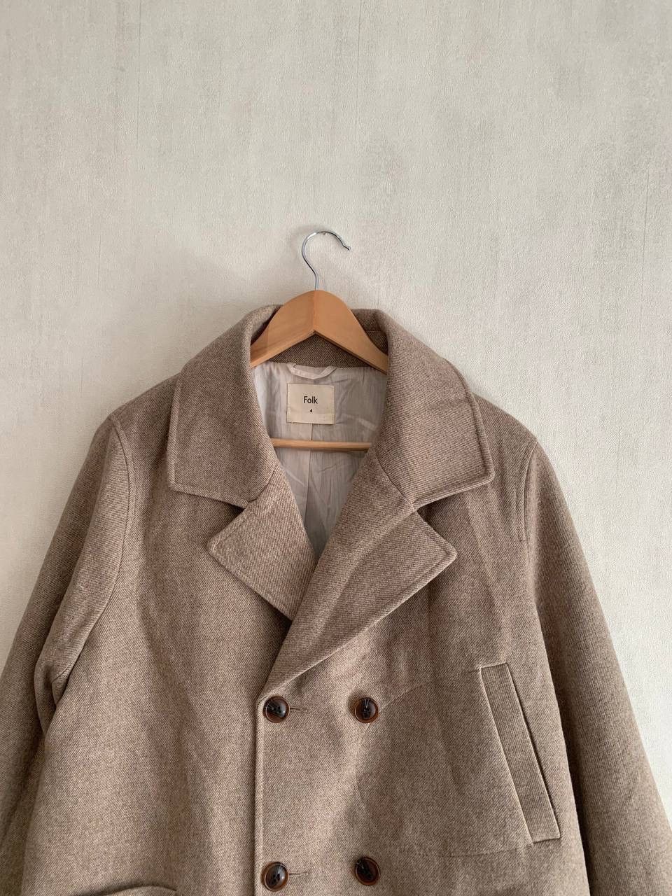 Folk × Vintage Folk Men's Archive Peacoat Double Breasted Jacket Size 4 L Size US L / EU 52-54 / 3 - 2 Thumbnail