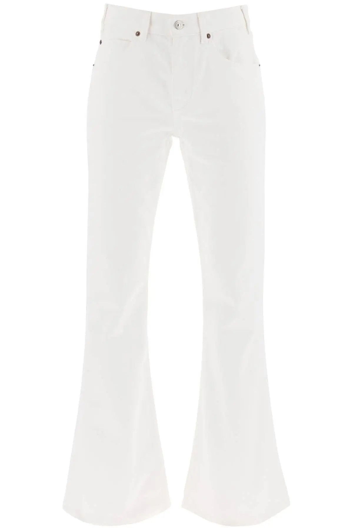 image of Celine O1S22I1N0424 Flared Leg Jeans In White, Women's (Size 28)