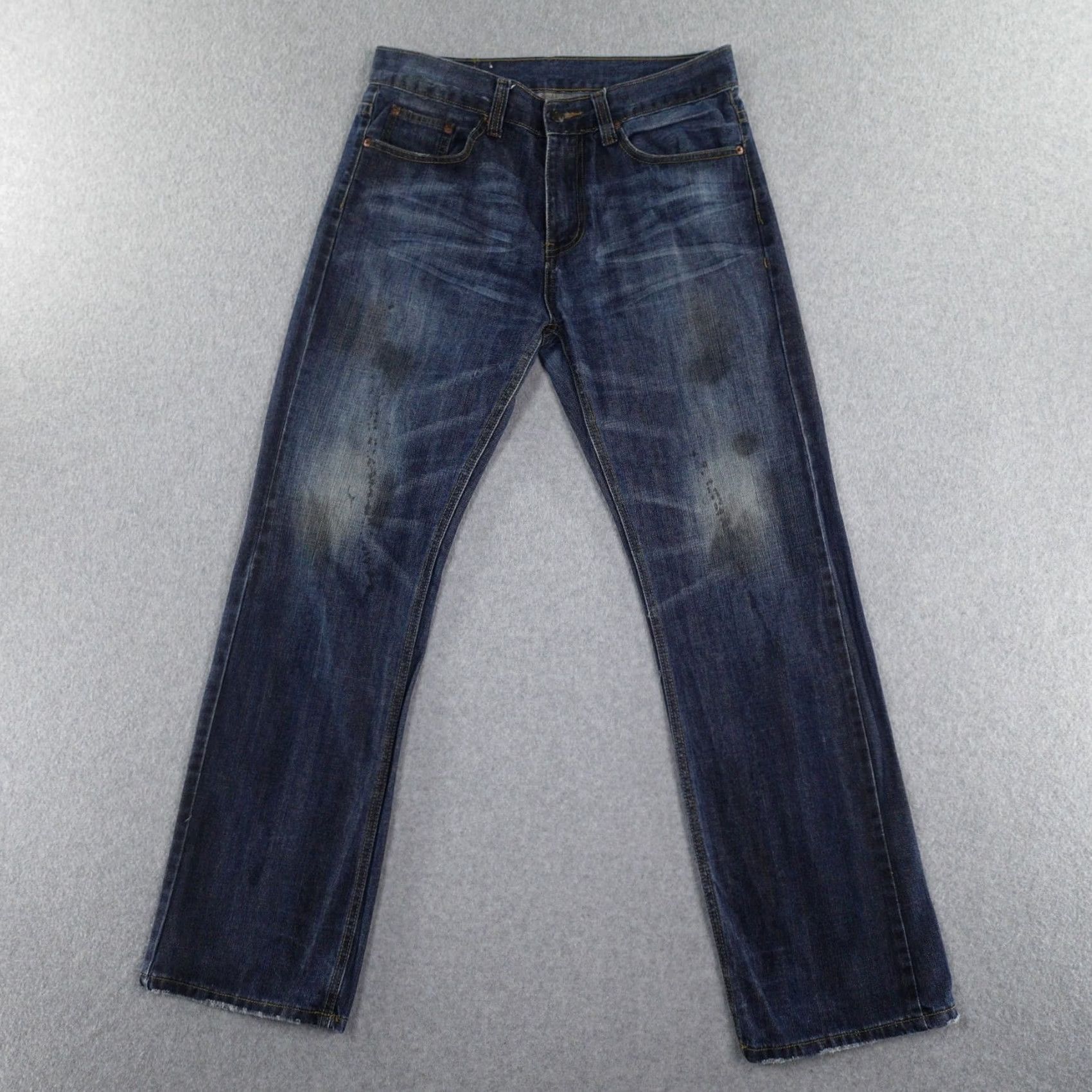Levi's VINTAGE Levi's Jeans 523 Mens 30 (30X30) Straight Denim Blue Distressed Jeans Mens Size US 30 / EU 46 - 2 Thumbnail