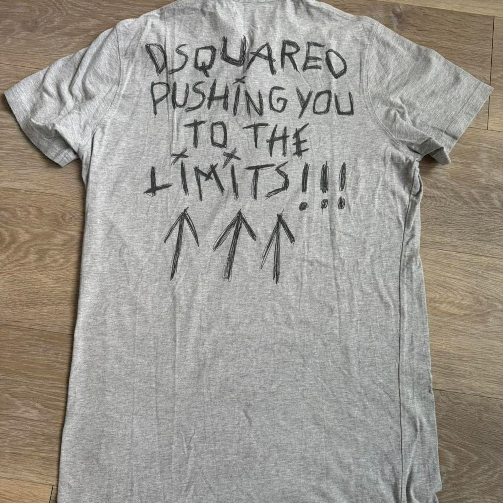 Dsquared2 Dsquared2 "Pushing You to the Limits" Back Print Polo Grey Size US M / EU 48-50 / 2 - 5 Thumbnail