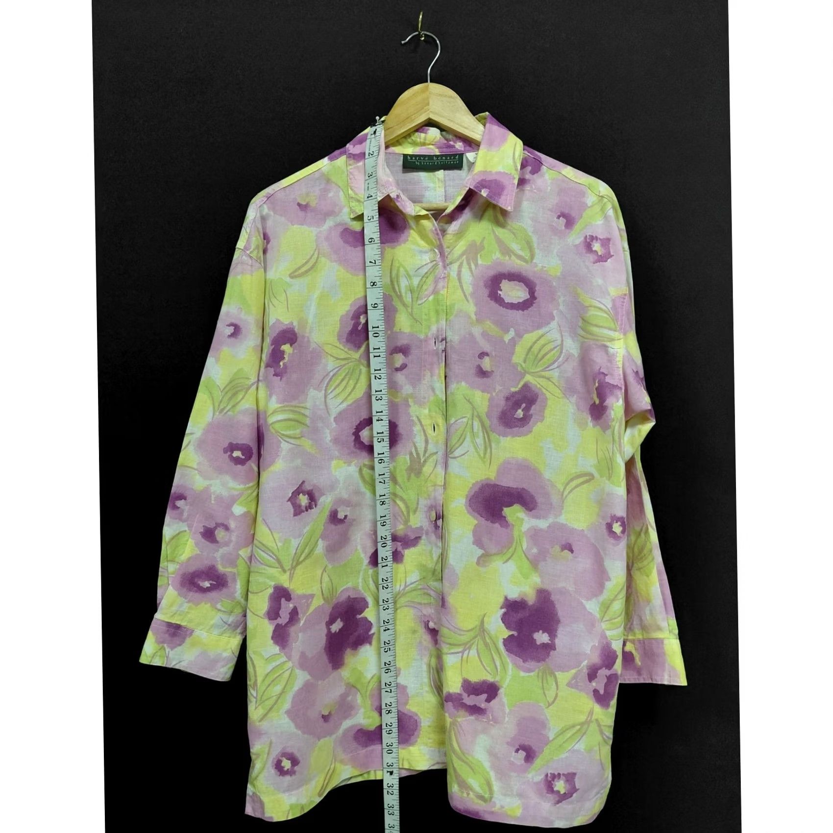 Vintage harvé benard by benard holtzman Linen Blend Floral Button Front Shirt Women’s Size M / US 6-8 / IT 42-44 - 8 Thumbnail