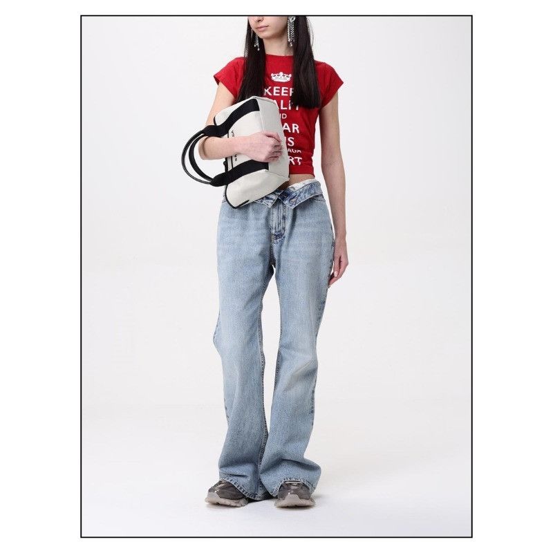 Balenciaga o1w1db11125 Keep Calm Shrunk T-Shirt in Red Size XL / US 12-14 / IT 48-50 - 6 Thumbnail