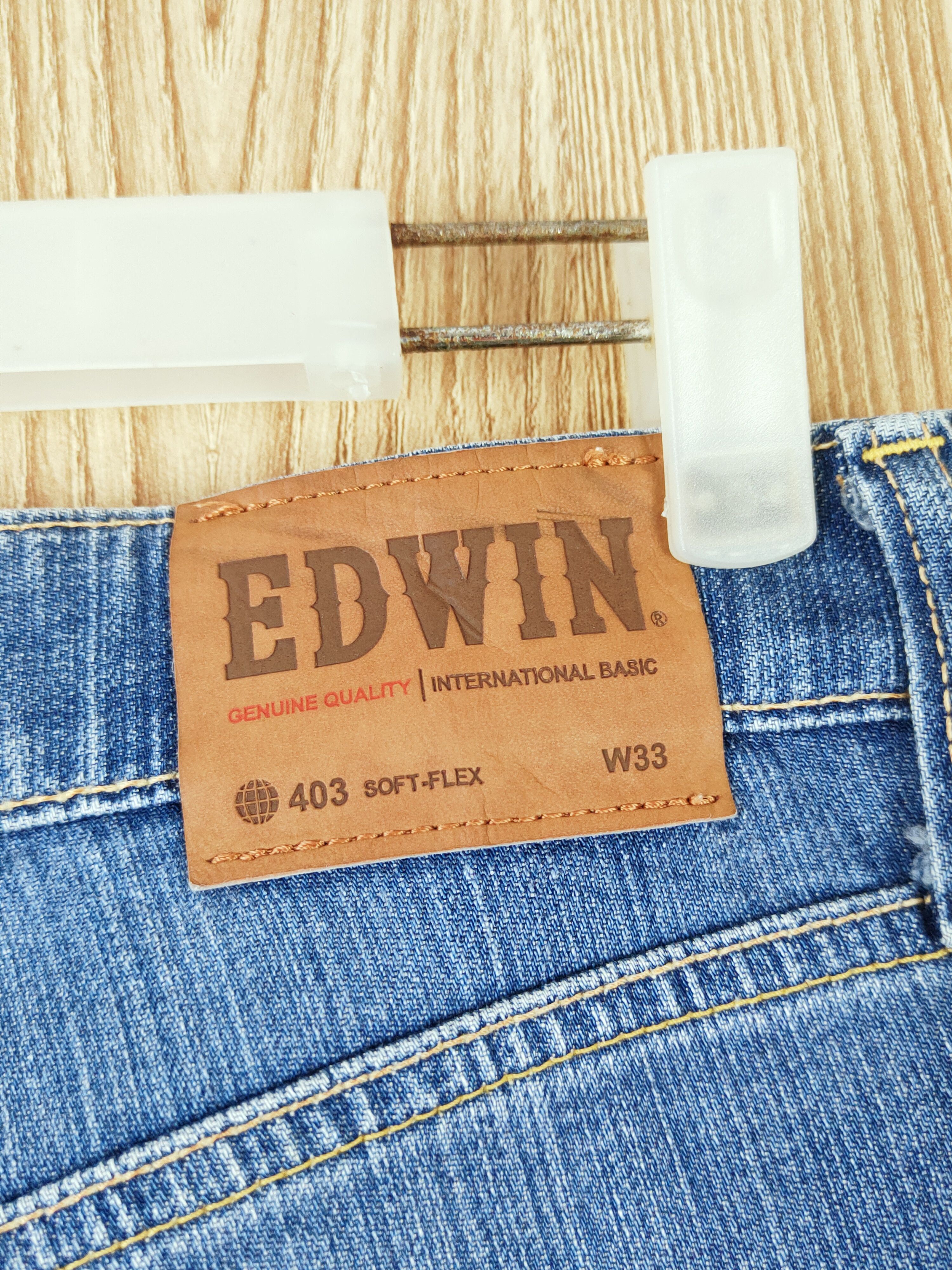 Edwin Edwin vintage Blue Distressed Ripped denim Jeans #W944 Size US 33 - 7 Thumbnail