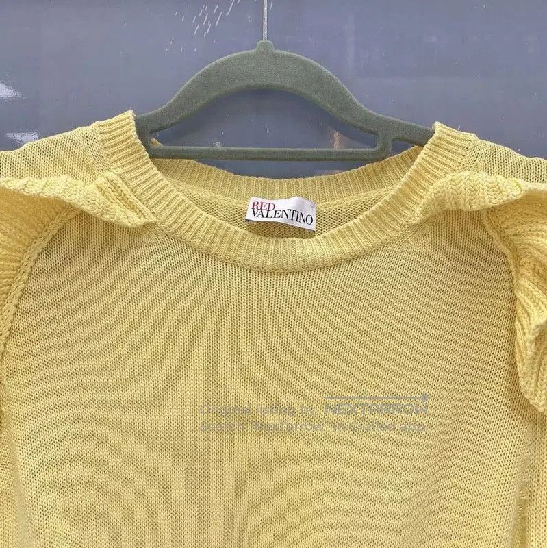 Valentino Valentino Yellow Wool Blend Midi Skirt . Size 24" / US 00 / IT 34 - 3 Thumbnail