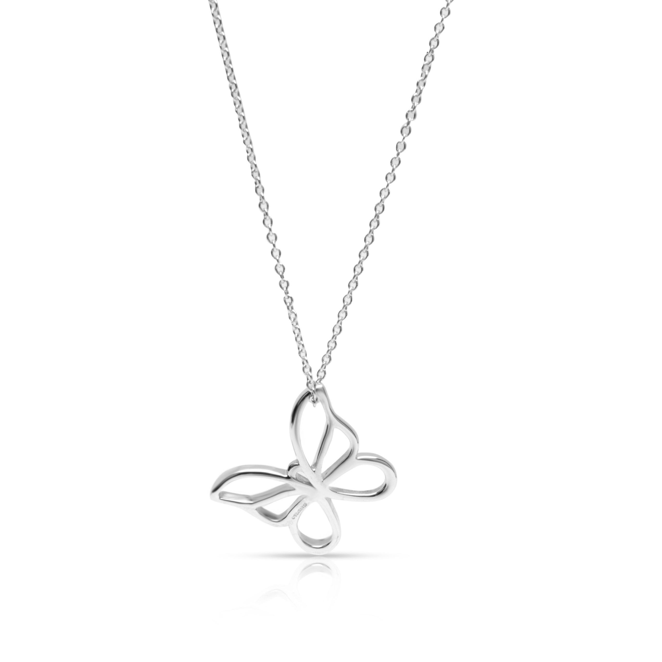 image of Tiffany Co Tiffany & Co. Butterfly Necklace In Sterling Silver, Women's