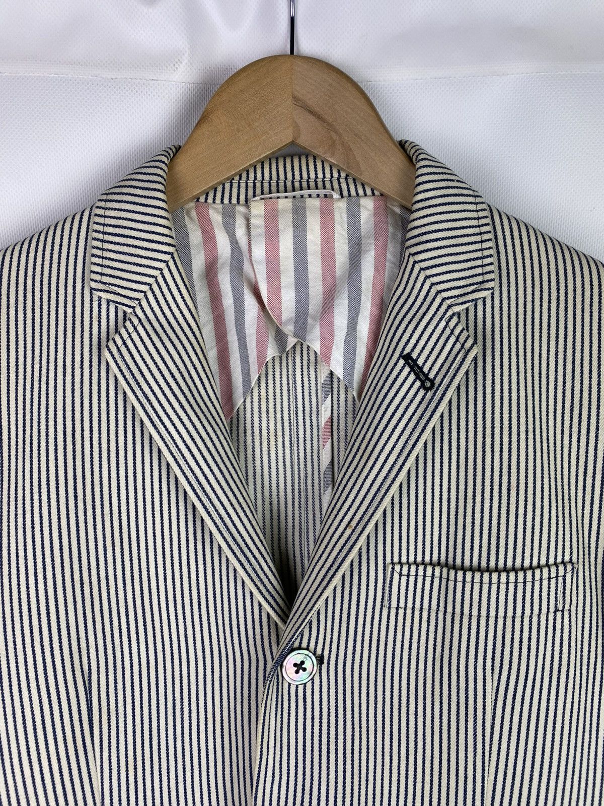 Thom Browne Thom Browne Men’s Striped Blazer Jacket Sport Coat Size 40 Size 40R - 4 Thumbnail