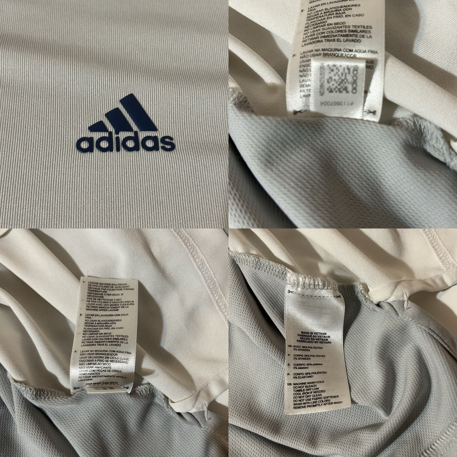 Adidas Adidas Polo Shirt Men Large Climacool Embroidered Sleeve Logo Golf Shirt Multicolor Colorblock Short Sleeve Knit Polyester Spandex Regular Fit Size US L / EU 52-54 / 3 - 9 Thumbnail
