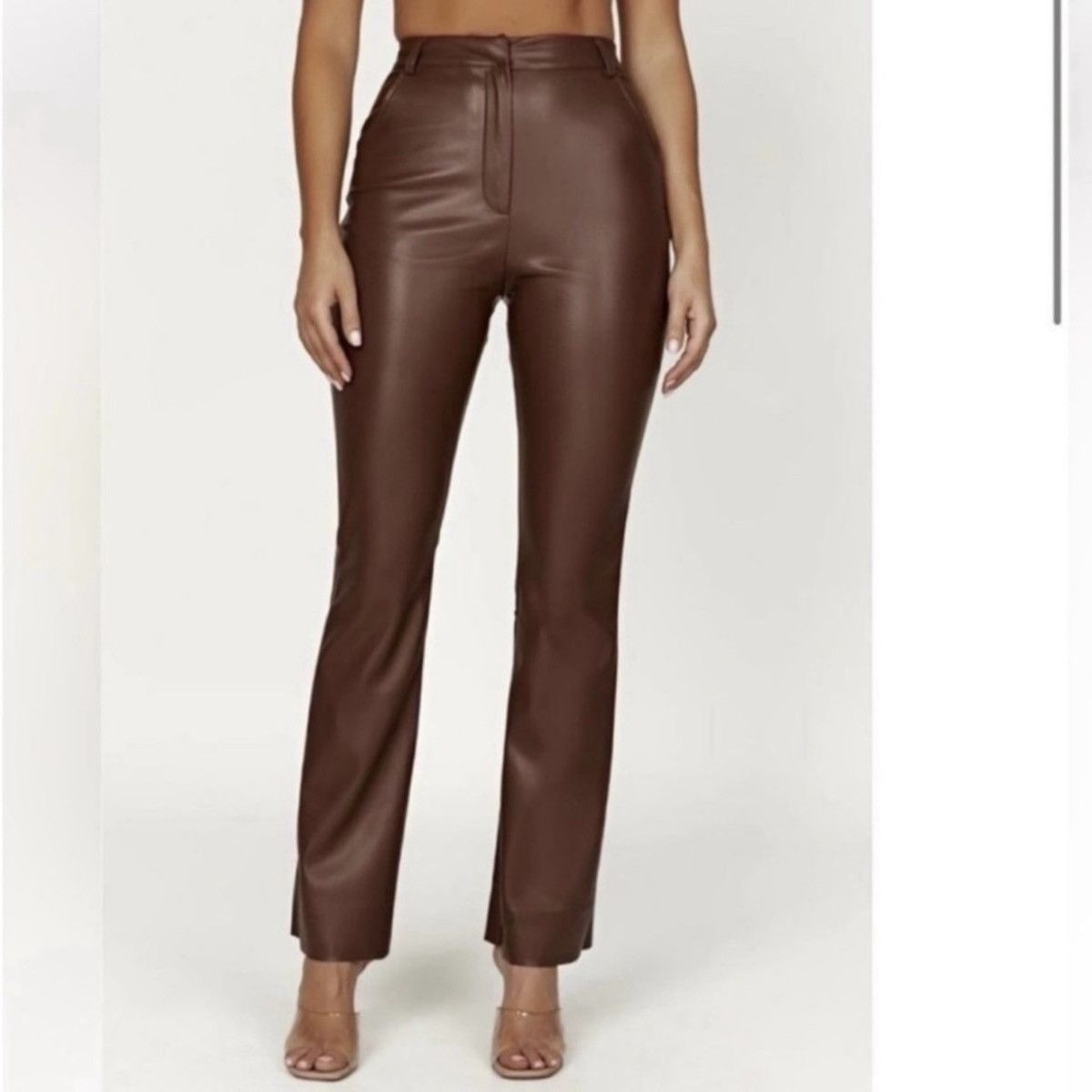 Other Meshki Laurette Faux Leather Straight Leg Pants Size 28" / US 6 / IT 42 - 1 Thumbnail