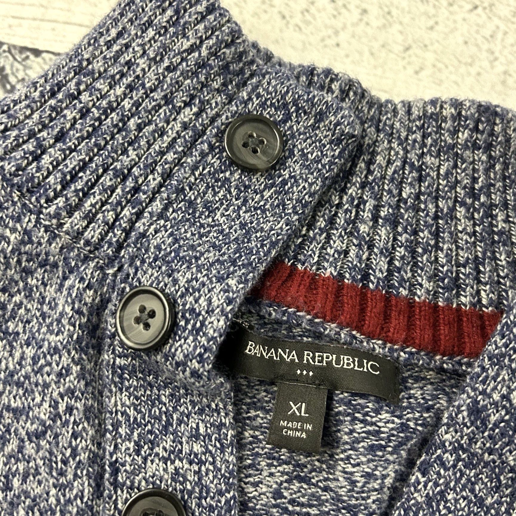Banana Republic Banana Republic Cotton Wool Pullover Button Front Sweater XL Blue Men’s Pullover Christmas? Size US XL / EU 56 / 4 - 2 Thumbnail