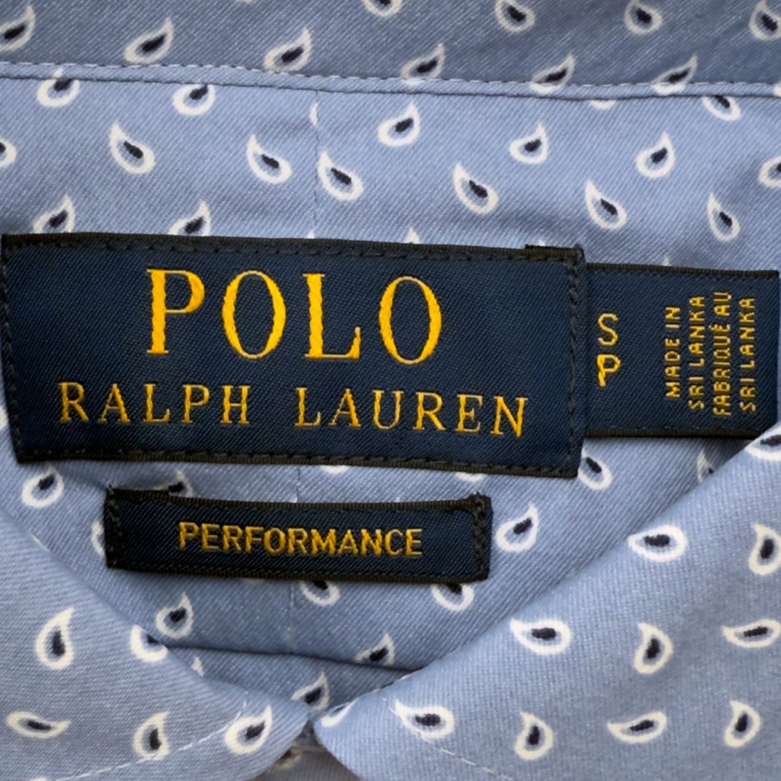 Polo Ralph Lauren Ralph Lauren Performance L/S Blue Paisley Button Down Shirt Size US S / EU 44-46 / 1 - 2 Thumbnail