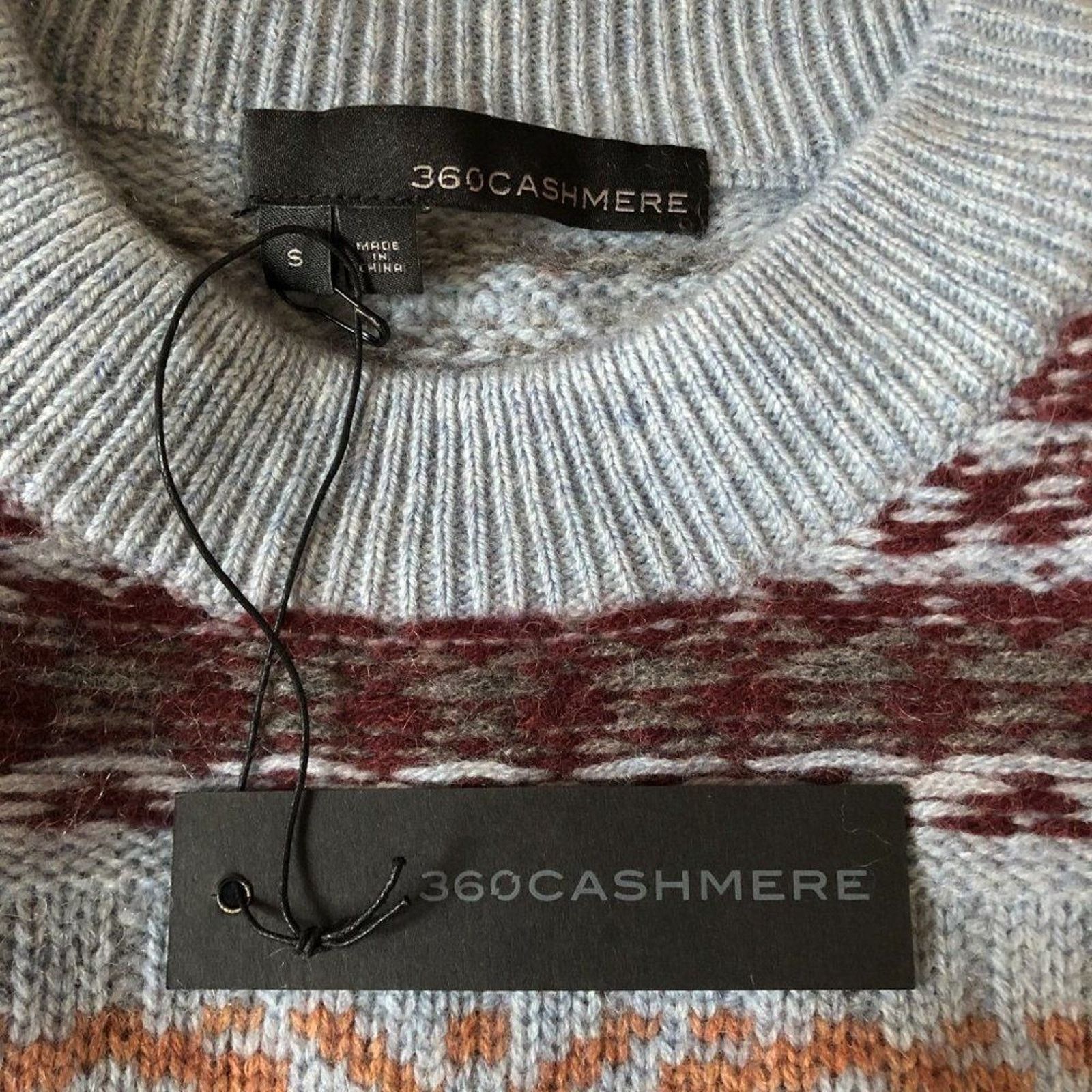 360Cashmere Fair Isle Print Wool & Cashmere Blended Sweater-360 Cashmere Size S / US 4 / IT 40 - 9 Thumbnail