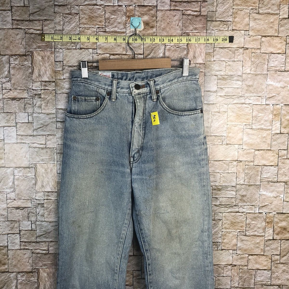 Japanese Brand Cantos vintage Blue Denim Pants #A54 Size US 28 / EU 44 - 2 Thumbnail
