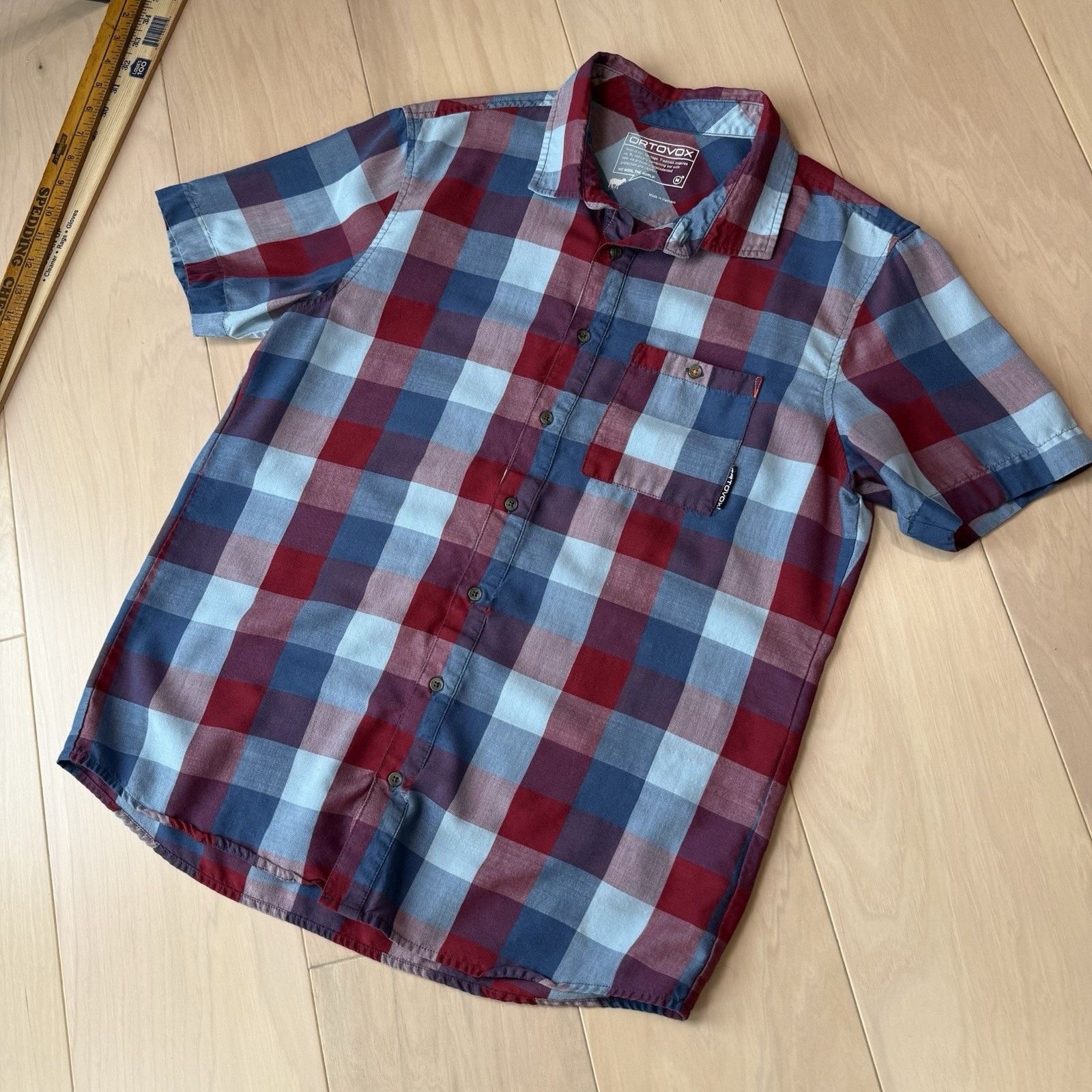 ORTOVOX Ortovox Short Sleeve Shirt M Multicolor Check Wool Blend Size US M / EU 48-50 / 2 - 10 Thumbnail