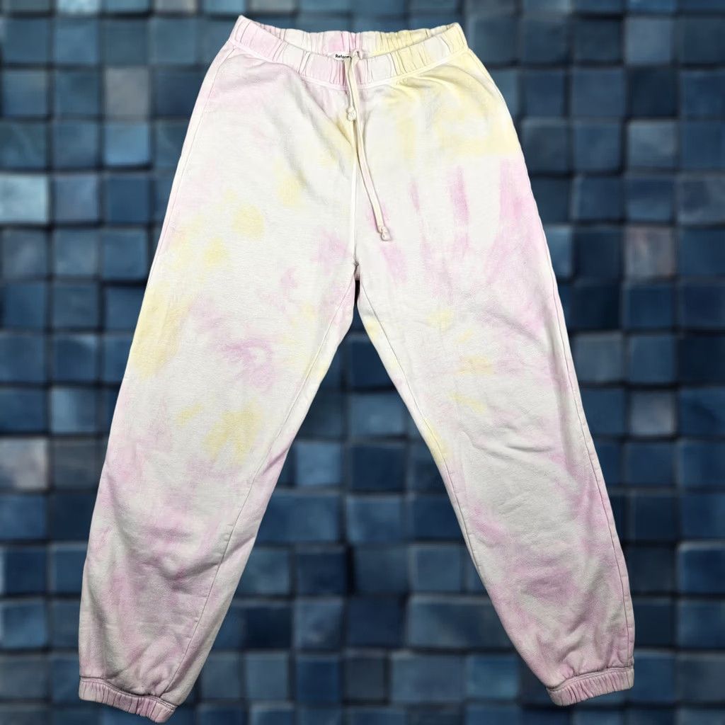 Reformation Reformation Women Jogger Pink tie-dye Organic cotton Size S Size 28" / US 6 / IT 42 - 1 Thumbnail