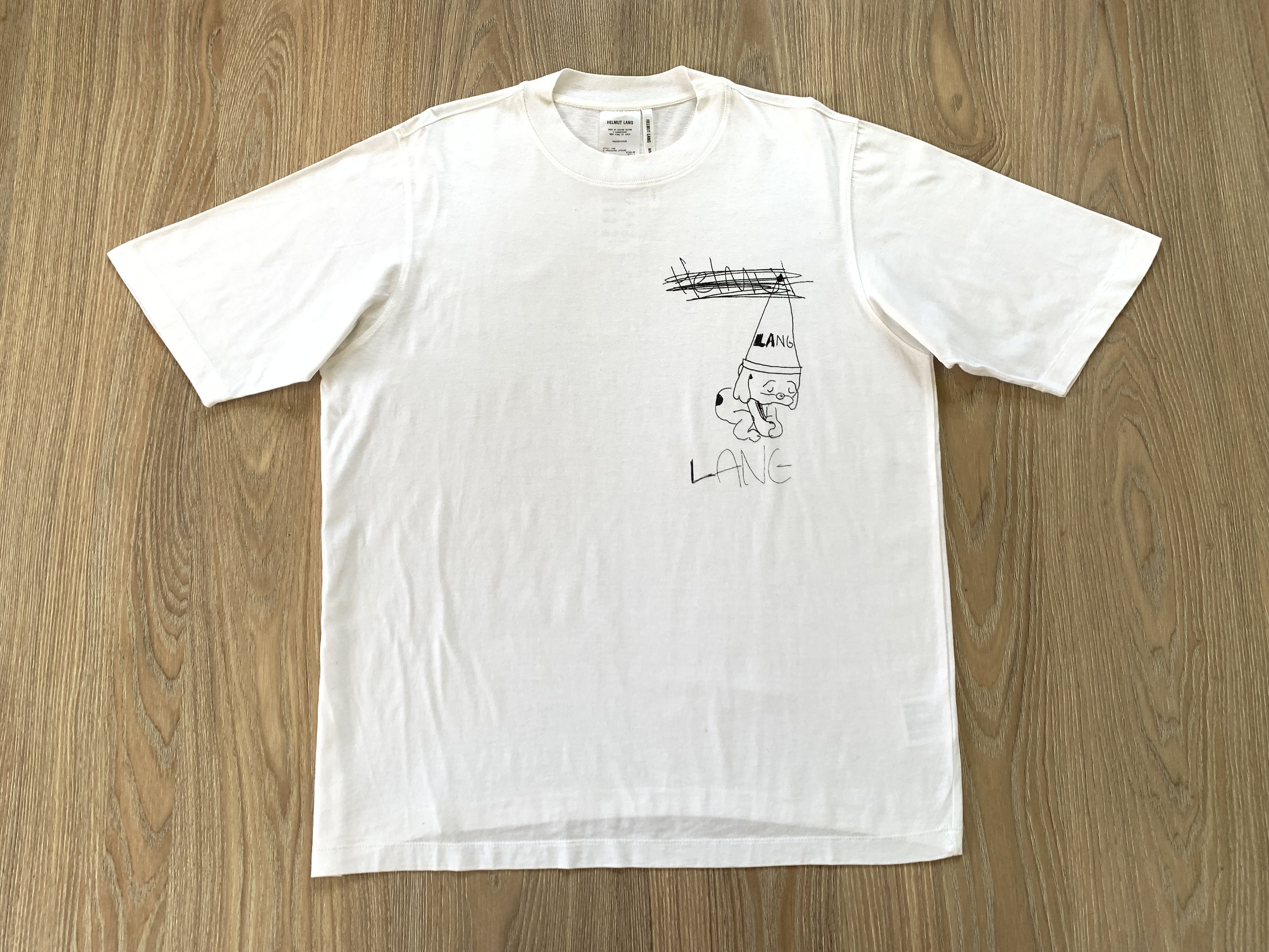 Helmut Lang Helmut Lang Puppy Drawing Printed T Shirt Size US L / EU 52-54 / 3 - 2 Thumbnail