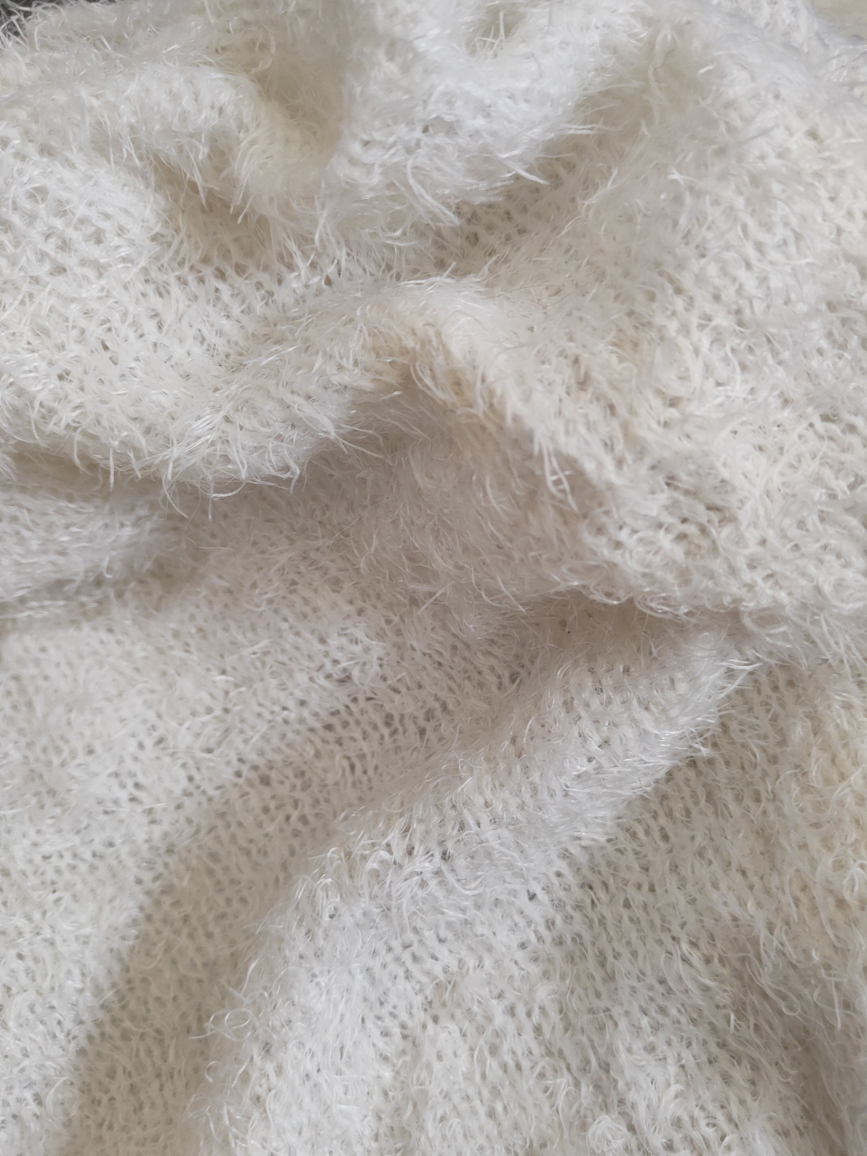 Divided × Homespun Knitwear × Japanese Brand Divided White Shag Shaggy Fur Mohair Knitwear #S2010 Size M / US 6-8 / IT 42-44 - 10 Thumbnail