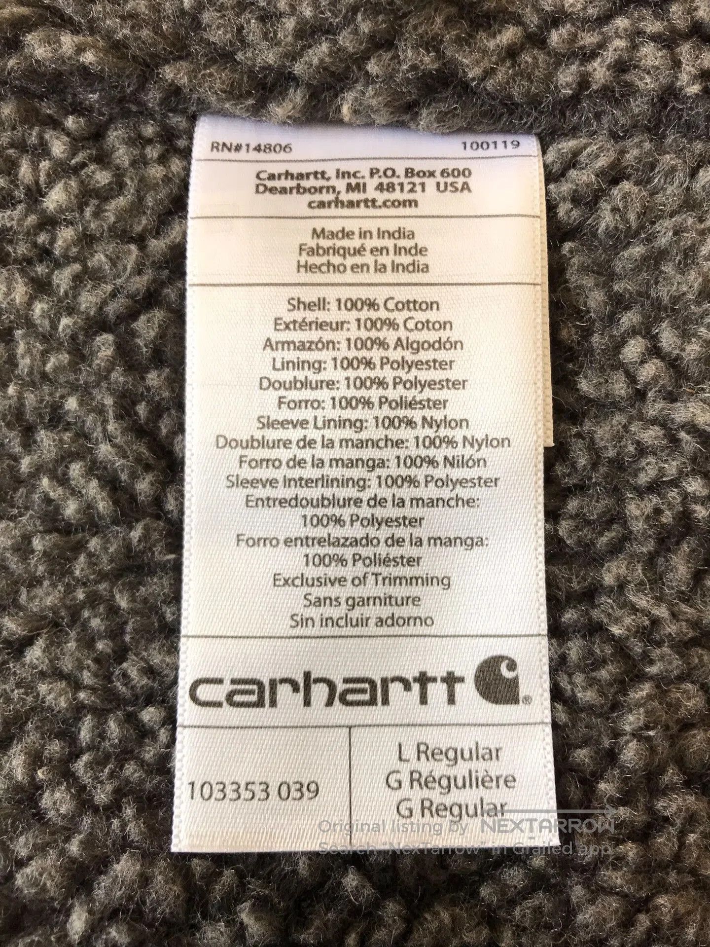 Carhartt Carhartt 103353 Shirt Jacket. Size US L / EU 52-54 / 3 - 9 Thumbnail