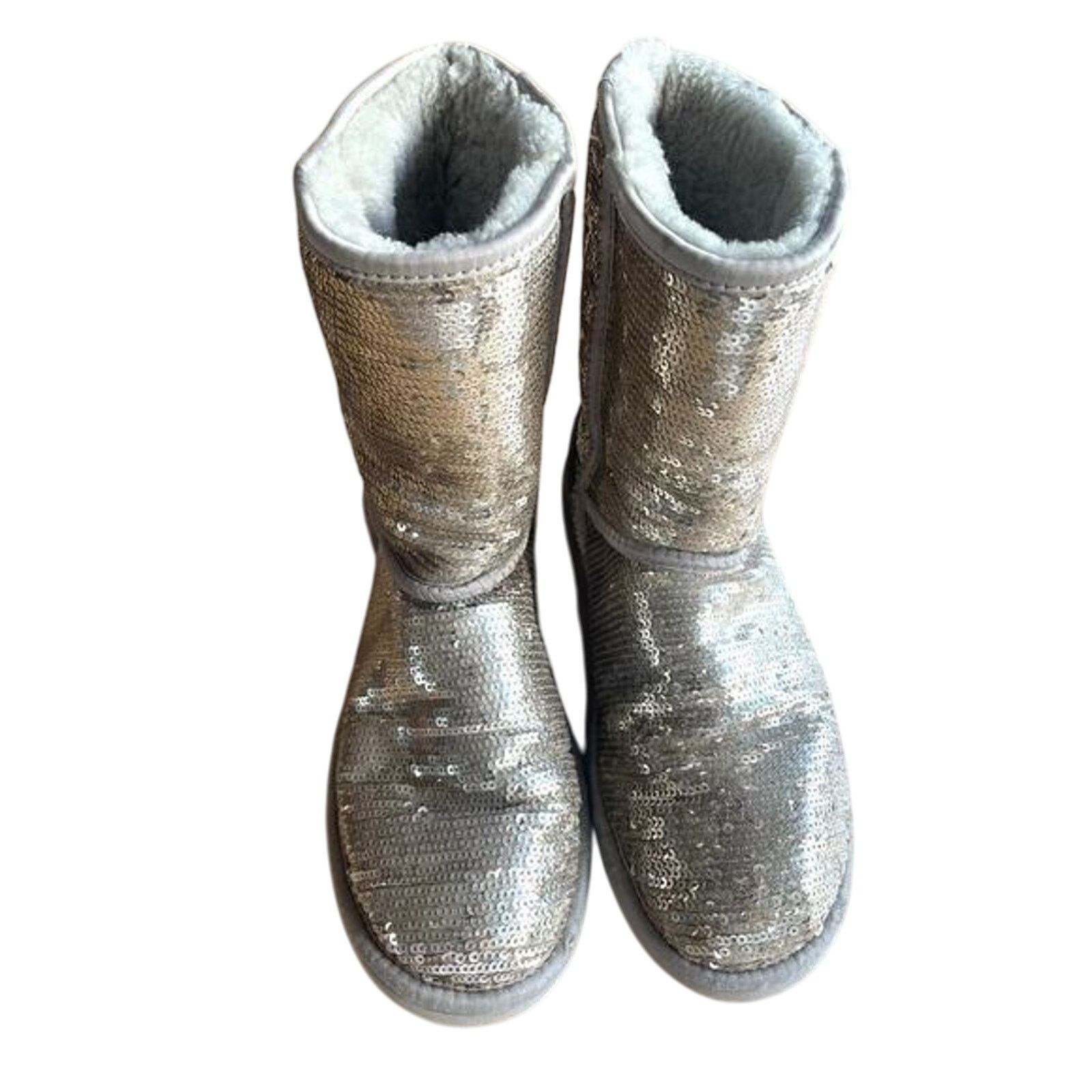 Ugg UGG Australia Cosmos Sequin Silver Gold Short Boots SIZE 9 Size US 9 / IT 39 - 1 Thumbnail