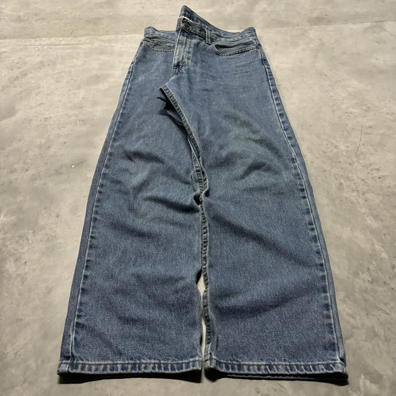 Japanese Brand × Vintage Crazy Vintage Y2K/2000s Grunge Medium Wash Essential Denim Jeans! Size US 34 / EU 50 - 3 Thumbnail