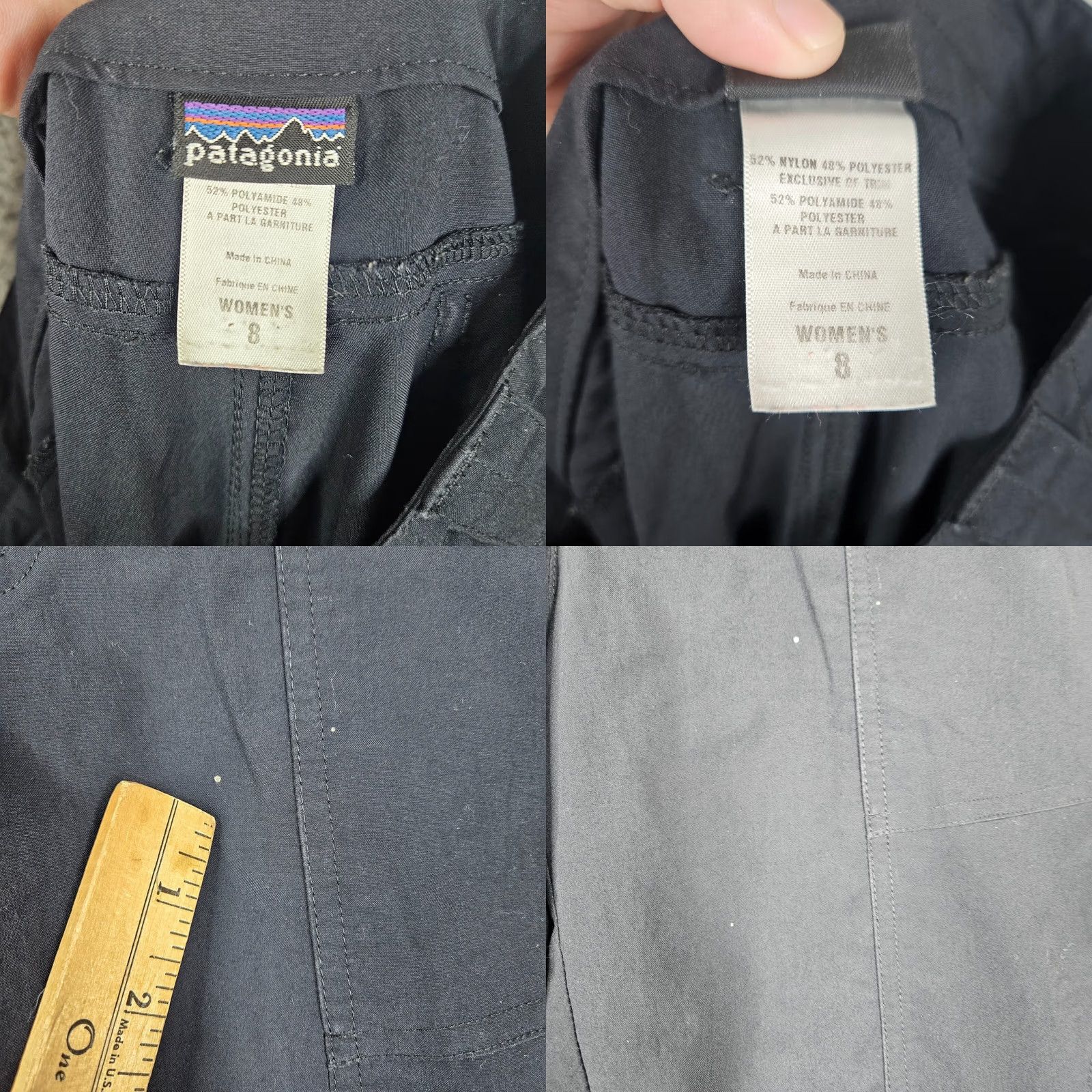 Patagonia Patagonia Women's Black Cropped Straight Leg Pants Size 8 Size 30" / US 8 / IT 44 - 8 Thumbnail