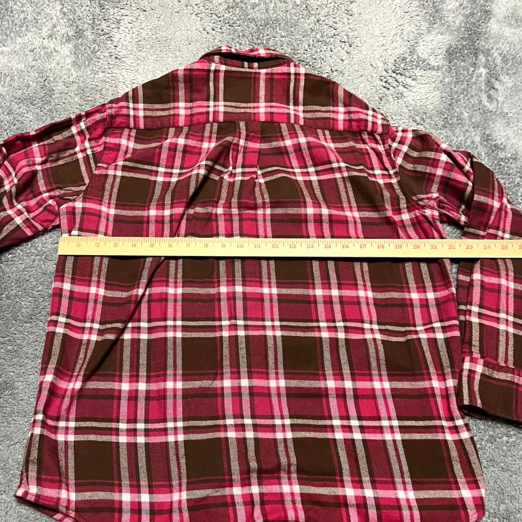 Pinko Five Brother Flannel Shirt Medium Pink Plaid Long Sleeve Button Up Pocket Men Size US M / EU 48-50 / 2 - 4 Thumbnail