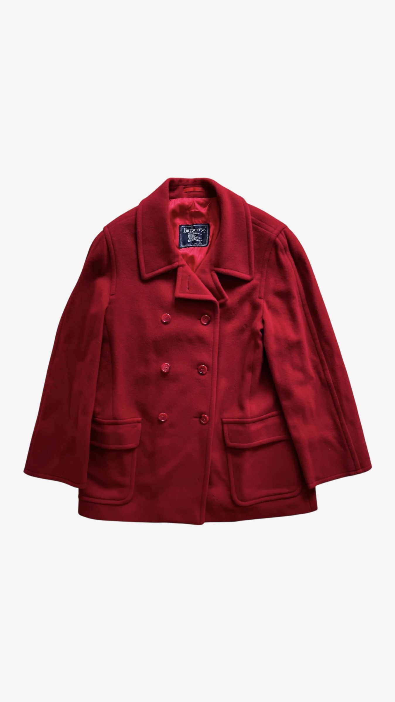 Burberry Vintage 80s Women's Burberry Wool & Camel Hair Coat Size L / US 10 / IT 46 - 1 Thumbnail