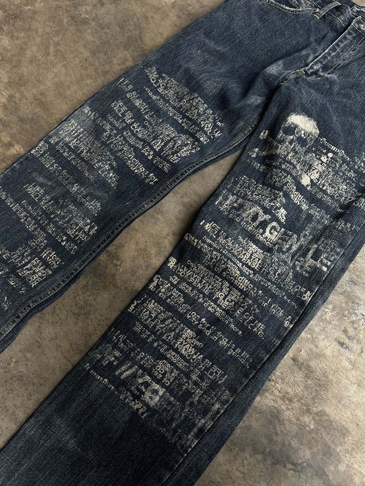 If Six Was Nine JAPANESE FREEBEAT POEM PUNK DENIM SEDITIONARIES GOTHIC STYLE Size US 32 / EU 48 - 3 Thumbnail
