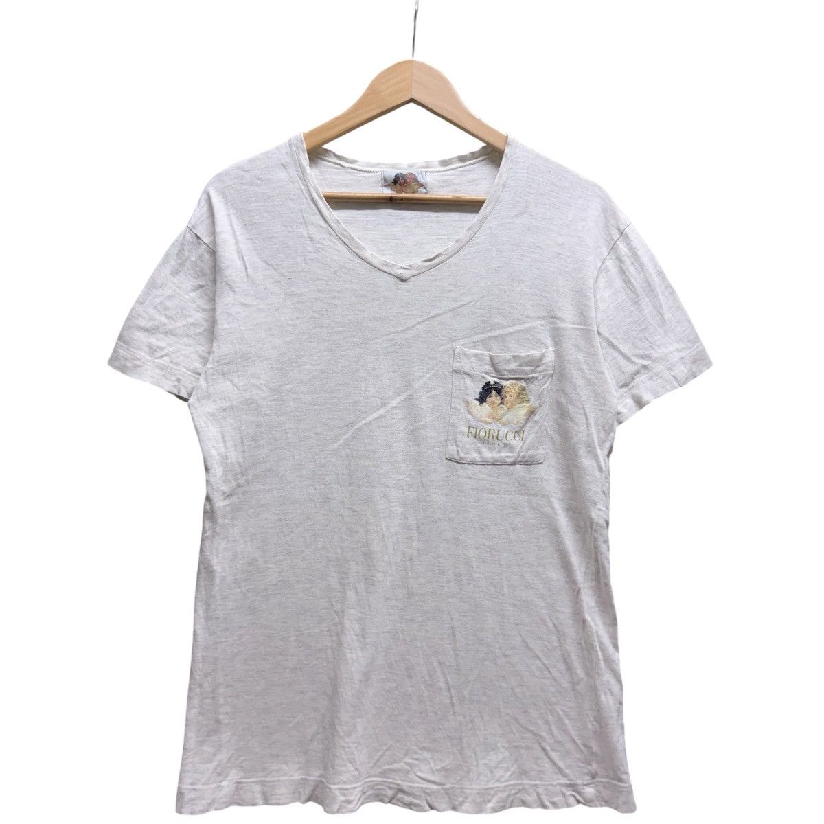 Fiorucci Fiorucci Angels Logo V Neck Pocket Tee Shirt Luxury (s) Size US S / EU 44-46 / 1 - 1 Thumbnail