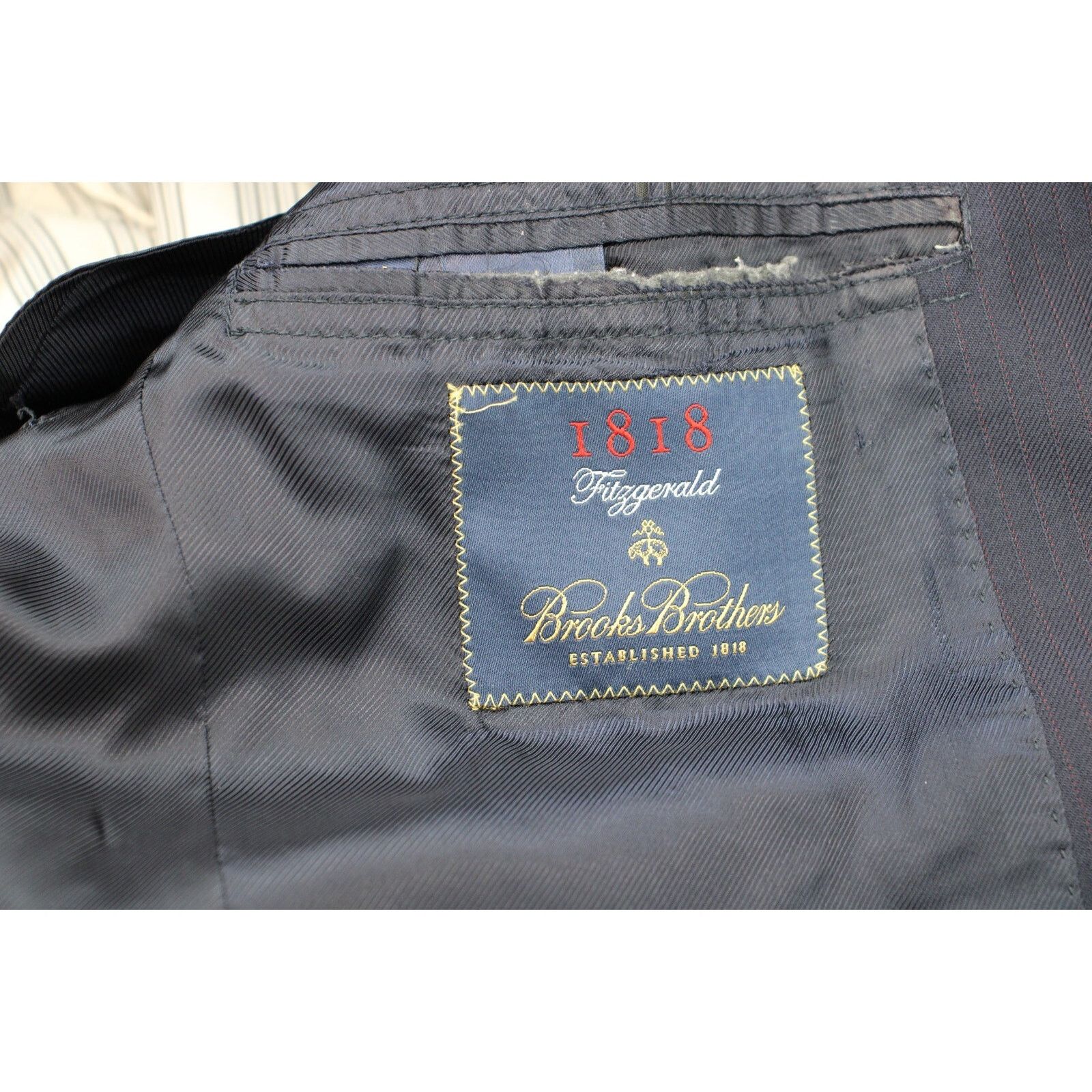 Brooks Brothers Brooks Brothers 1818 Blazer Men's 42L Navy Blue Wool Size 42L - 4 Thumbnail
