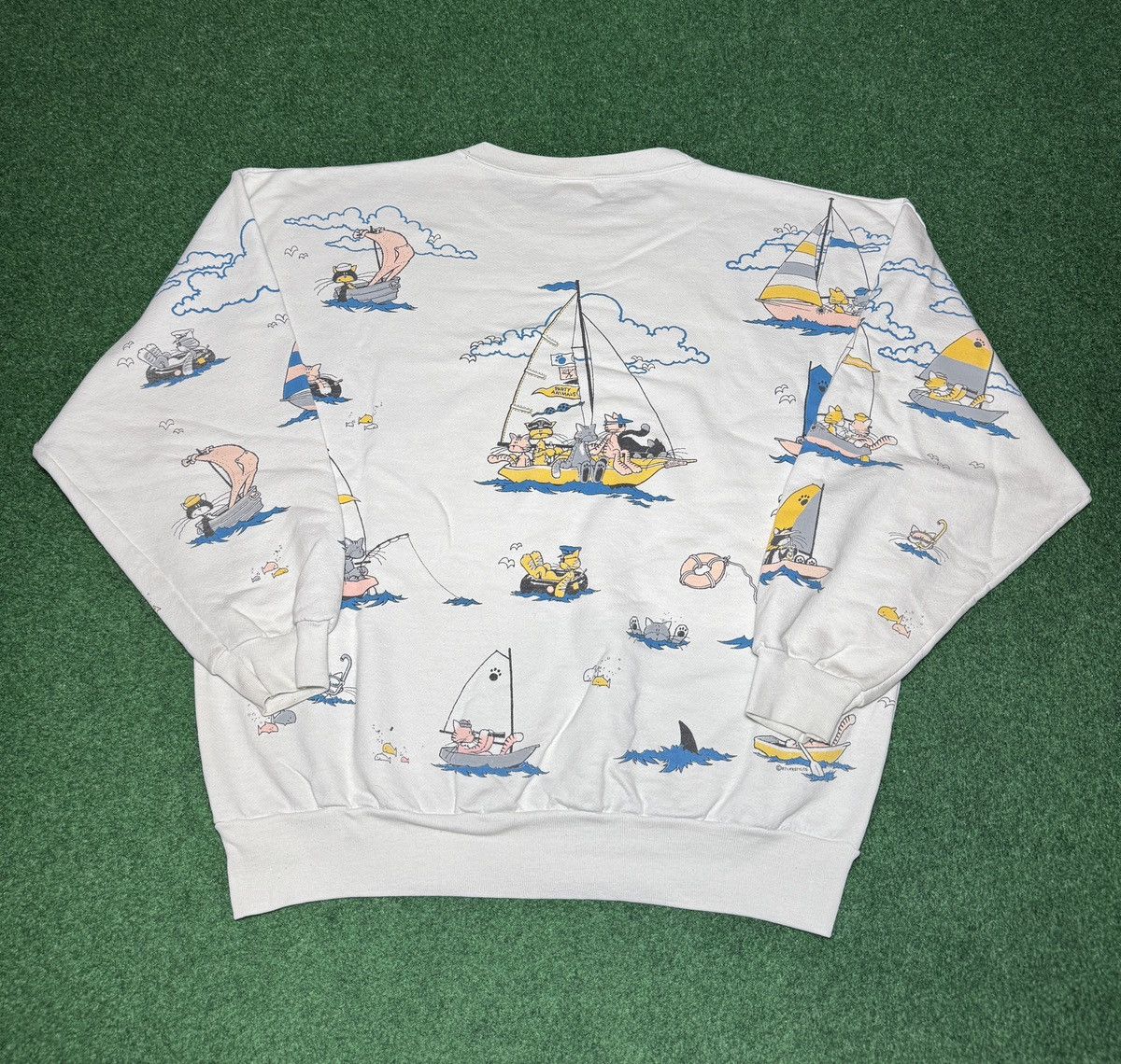 Vintage Vtg 80s New Orleans Cathouse Retro Cat Cartoon Sweatshirt Size M / US 6-8 / IT 42-44 - 5 Thumbnail