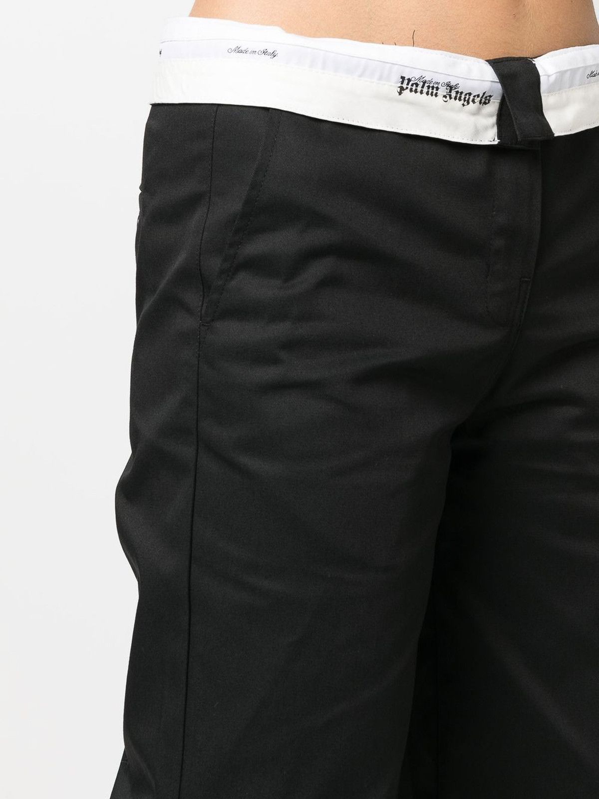 Palm Angels o1gr1nt0425 Reversed Waistband Chino Pant in Black White Size 27" / US 4 / IT 40 - 5 Thumbnail
