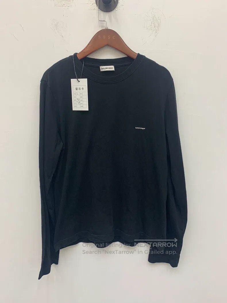Balenciaga Balenciaga Black Long Sleeve T-Shirt, Size L Size US L / EU 52-54 / 3 - 1 Thumbnail