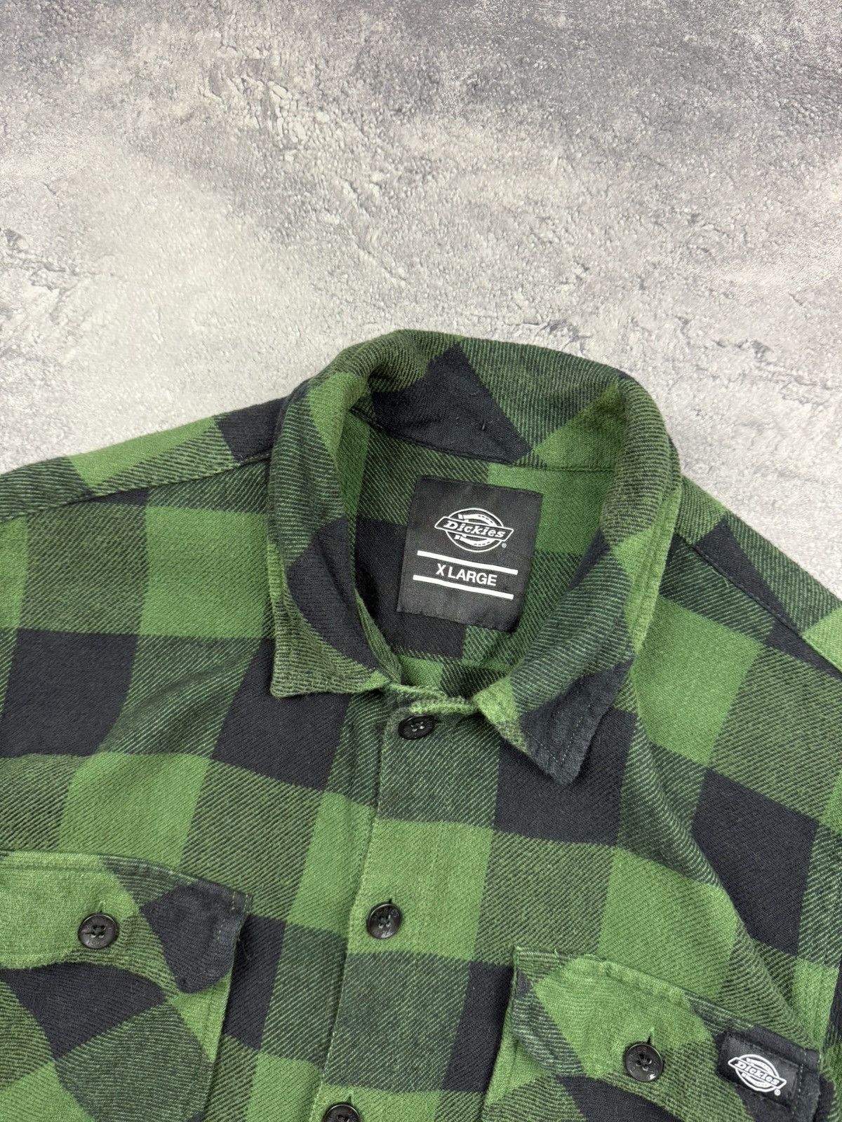 Dickies Vintage Dickies Flannel Shirt Green Checkered Button Up Y2K Size US XL / EU 56 / 4 - 9 Thumbnail