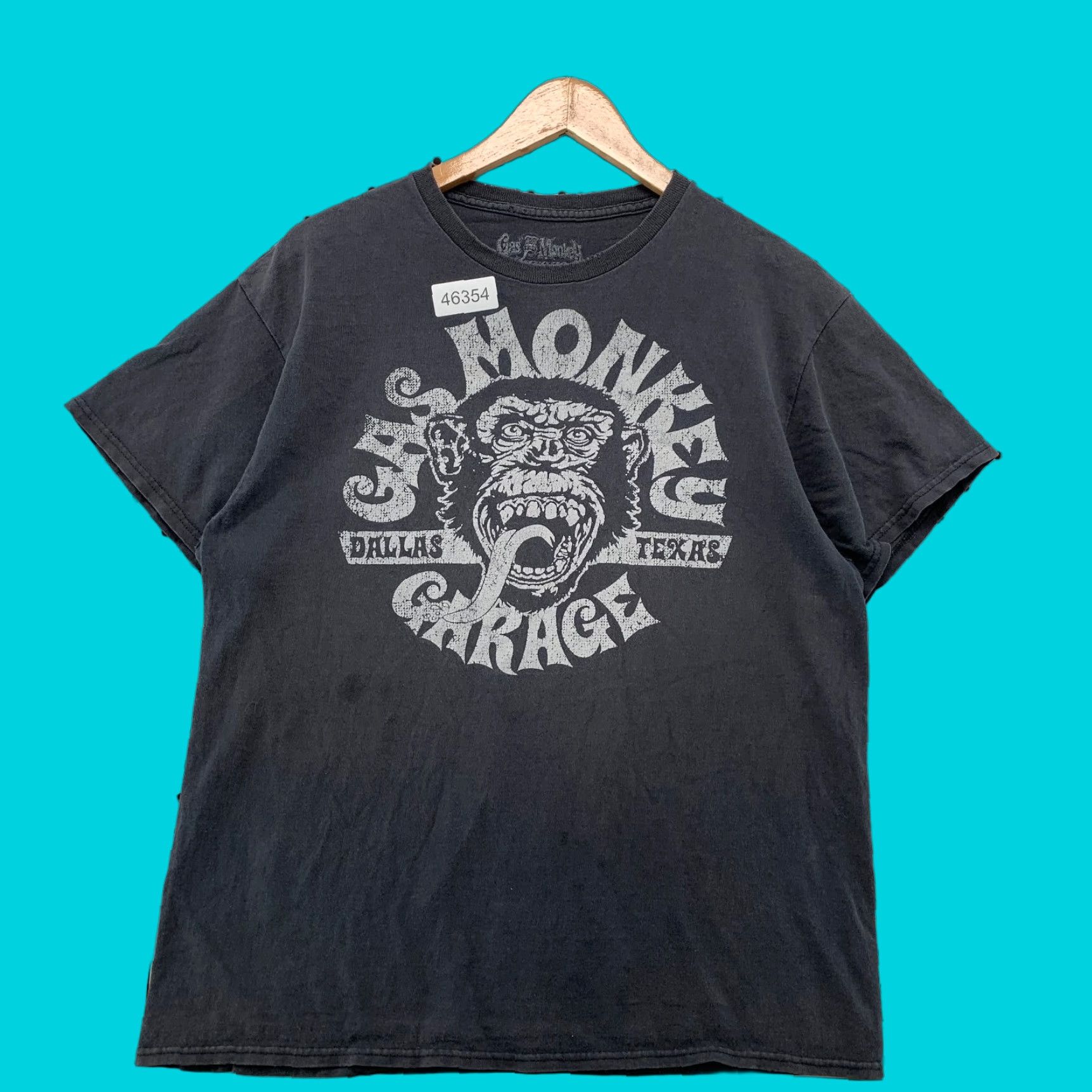 GAS Gas Monkey Garage Shirt Mens L Black Faded Car Tv Show Restoration Graphic Print N/A? Size US L / EU 52-54 / 3 - 1 Thumbnail