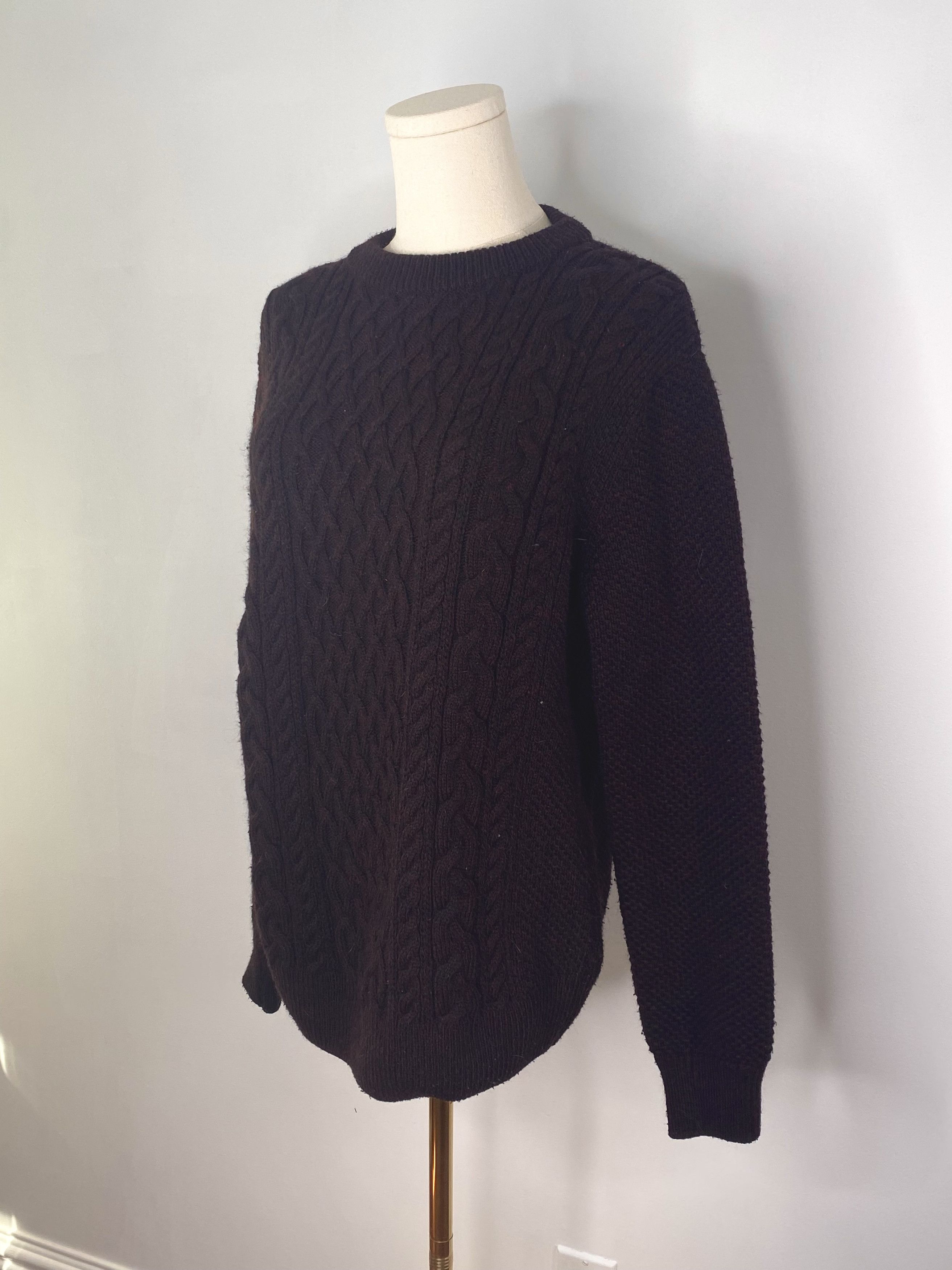 Zara Zara Man - Burgundy cable knit sweater Size US M / EU 48-50 / 2 - 4 Thumbnail