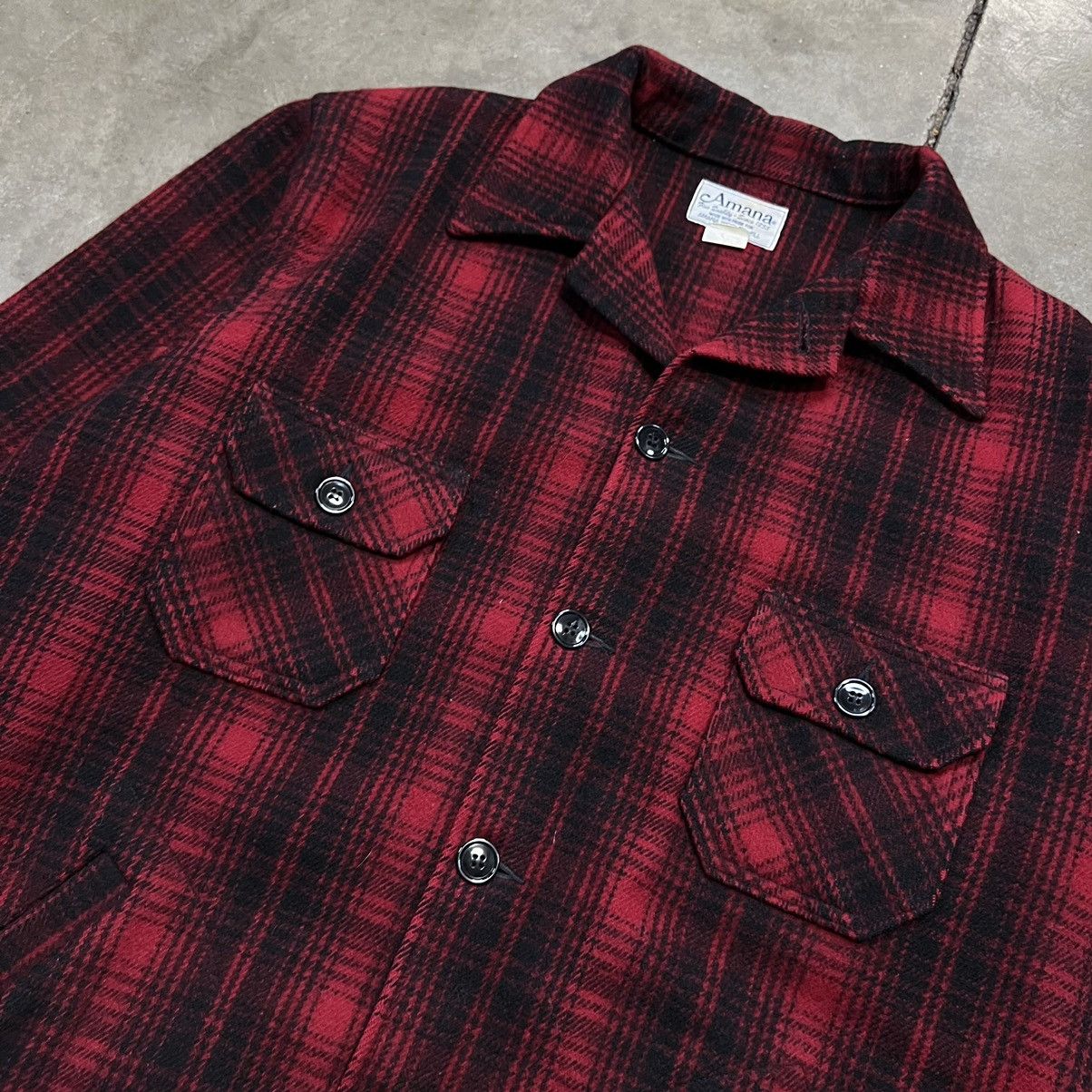 Vintage × Woolrich Woolen Mills Vintage 70s Amana Woolen Mills Plaid Mackinaw Shirt Shacket Size US XL / EU 56 / 4 - 4 Thumbnail