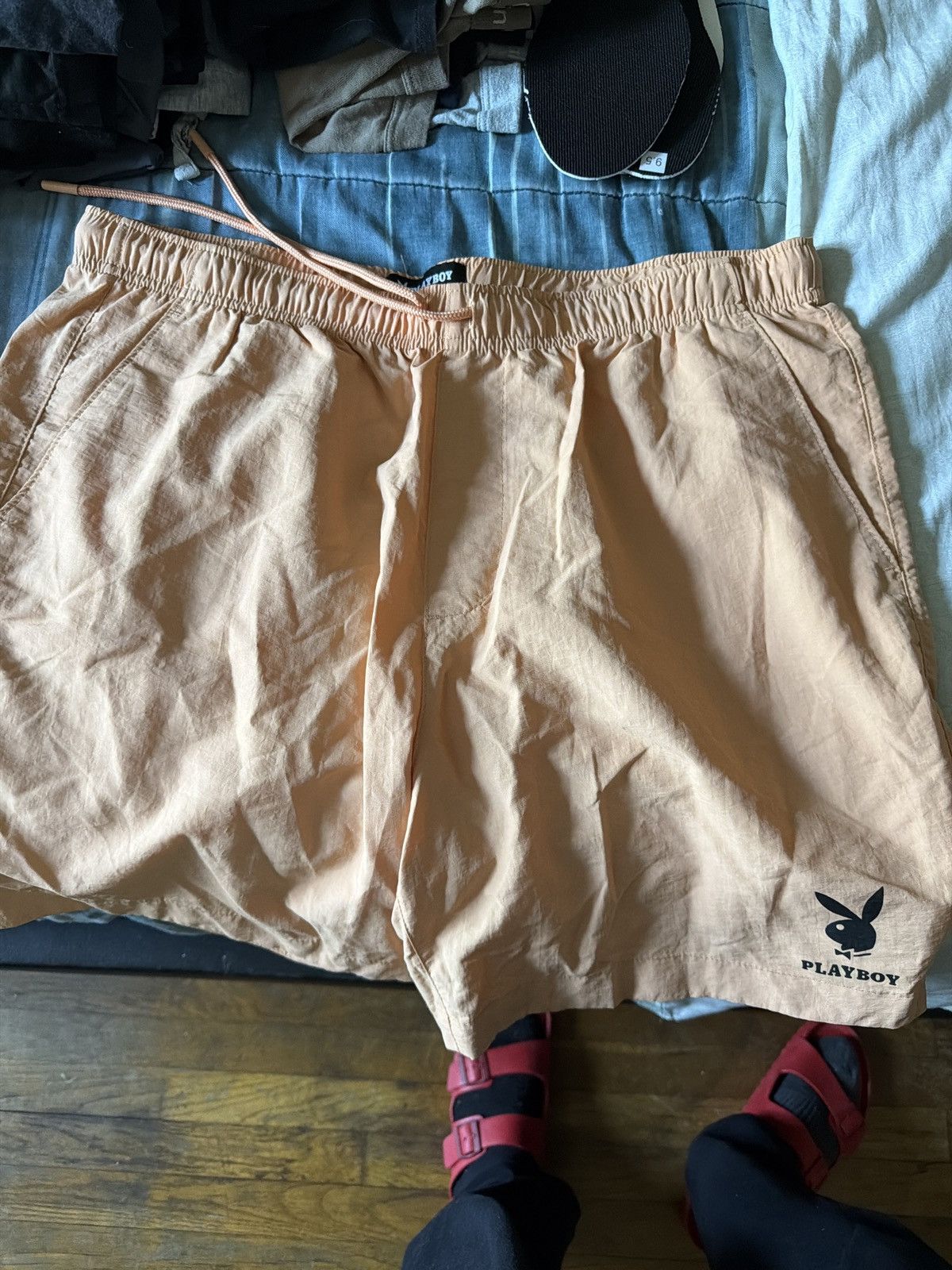 Playboy Large Playboy By Pacsun Logo 5" Swim Trunks Size US 34 / EU 50 - 2 Thumbnail