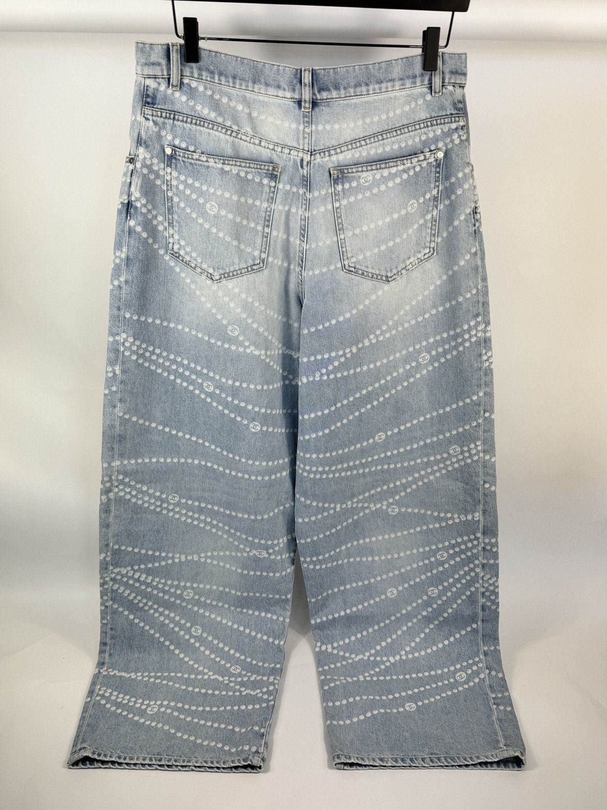 Chanel LOGO PRINT DENIM JEANS Size US 34 / EU 50 - 2 Thumbnail