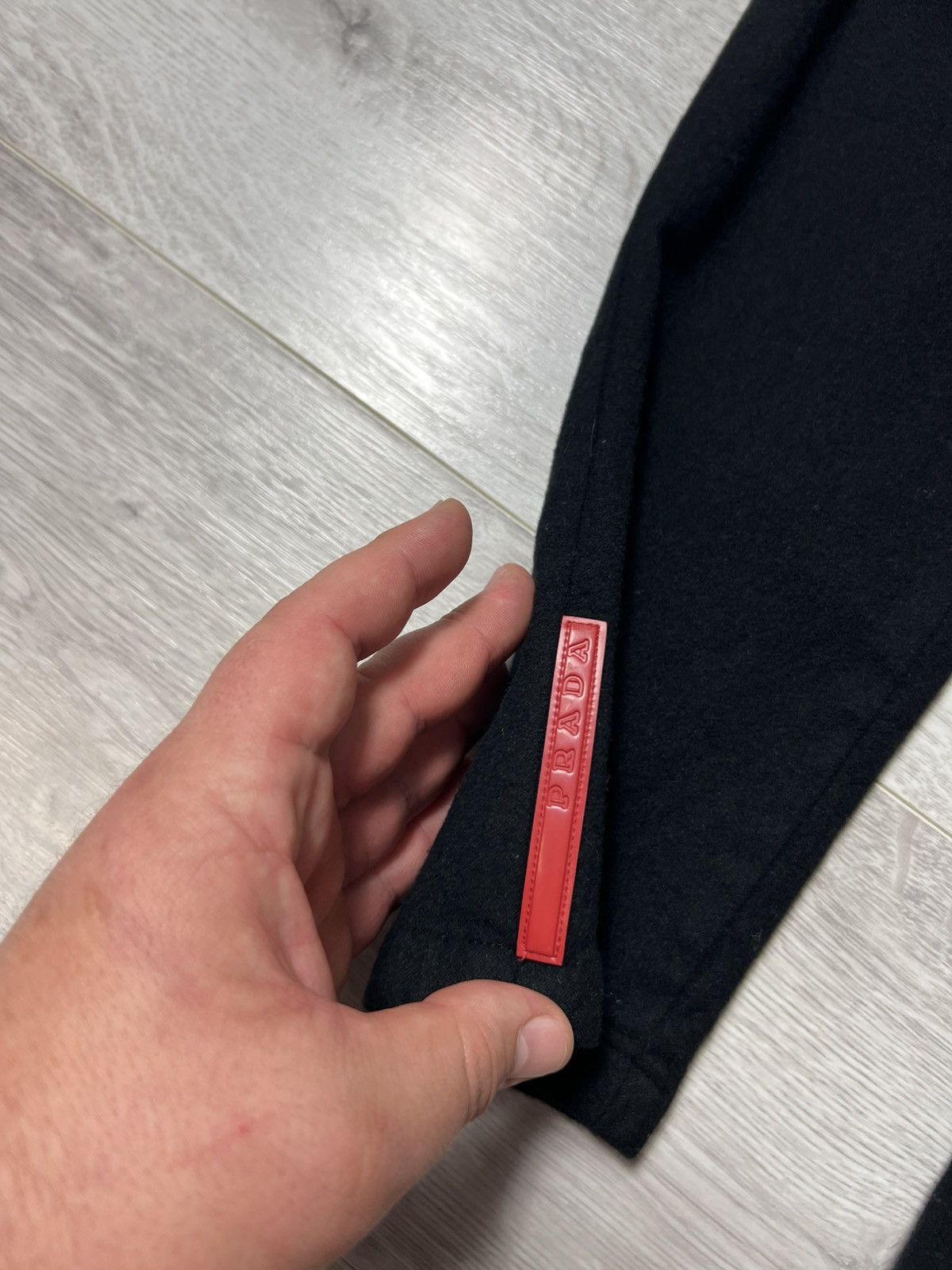 Prada 1999s Prada Sport Black Wool & Nylon Pants Red Tab Trousers Size 26" / US 2 / IT 38 - 4 Thumbnail