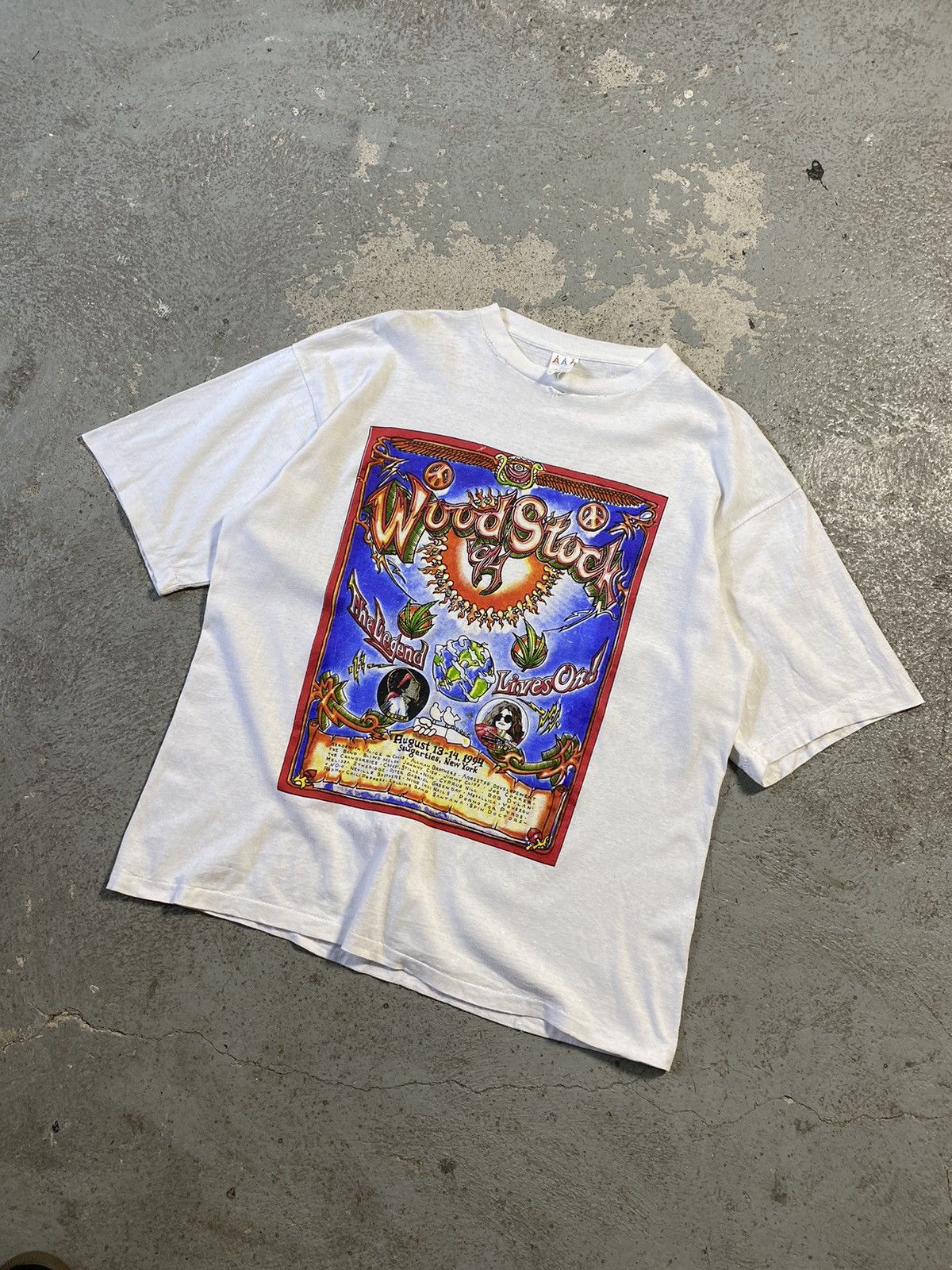 Band Tees × Vintage Vintage Woodstock 94 band tee Janis Joplin Size US XL / EU 56 / 4 - 2 Thumbnail
