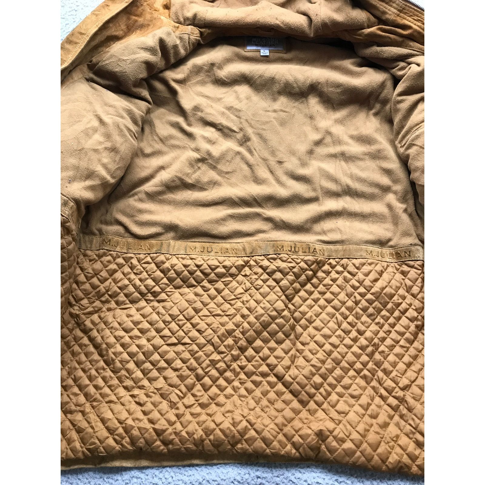 Wilsons Leather Wilsons Leather M. Julian Jacket Large Suede Faux Fur Trim Size L / US 10 / IT 46 - 14 Thumbnail