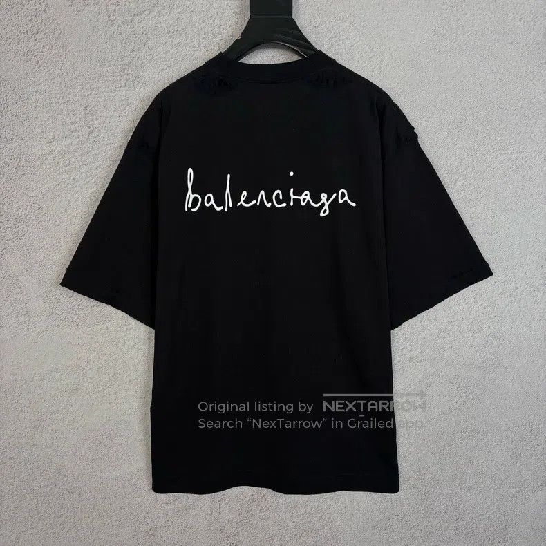 Balenciaga Balenciaga Heart Logo Embroidered Short Sleeve T-Shirt - B Size US S / EU 44-46 / 1 - 2 Thumbnail