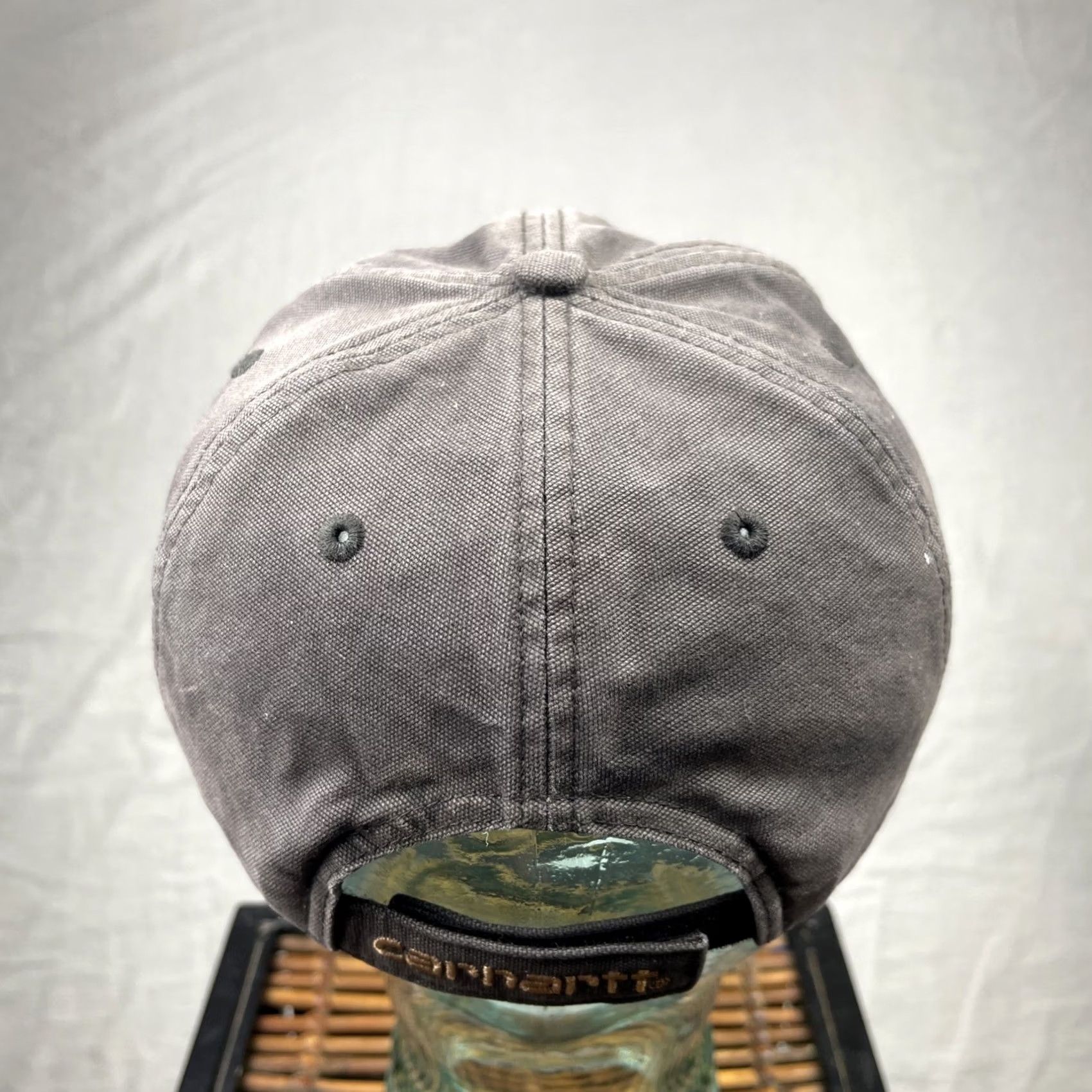 Carhartt Carhartt Hat Cap Mens Adjustable Black Canvas 6 Panel Workwear Strap Back Fade Size ONE SIZE - 5 Thumbnail